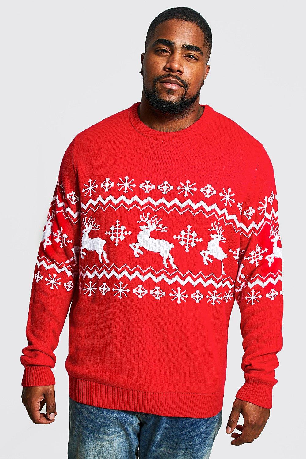 Mens plus clearance size christmas jumpers