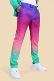 Skinny Anzughose mit Farbverlauf, Multi