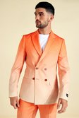 Orange Double Breasted Ombre Suit Jacket