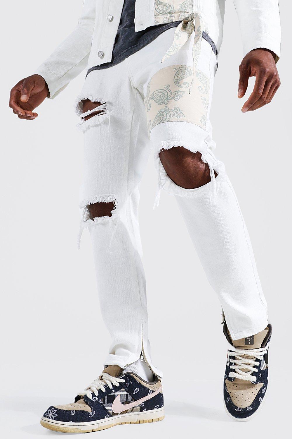 Boohooman store white jeans