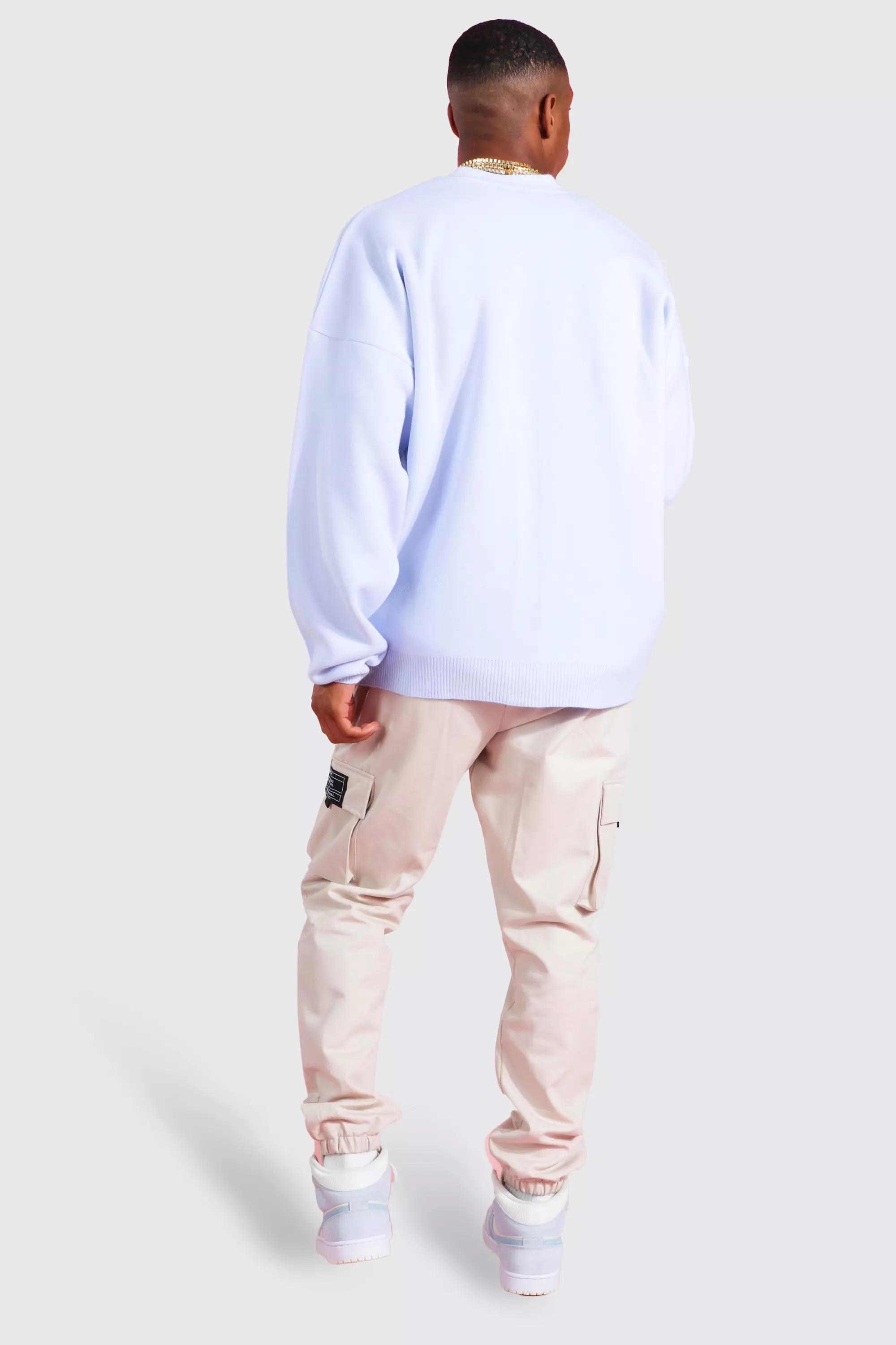 Pastel blue Oversized Cardigan alternative image