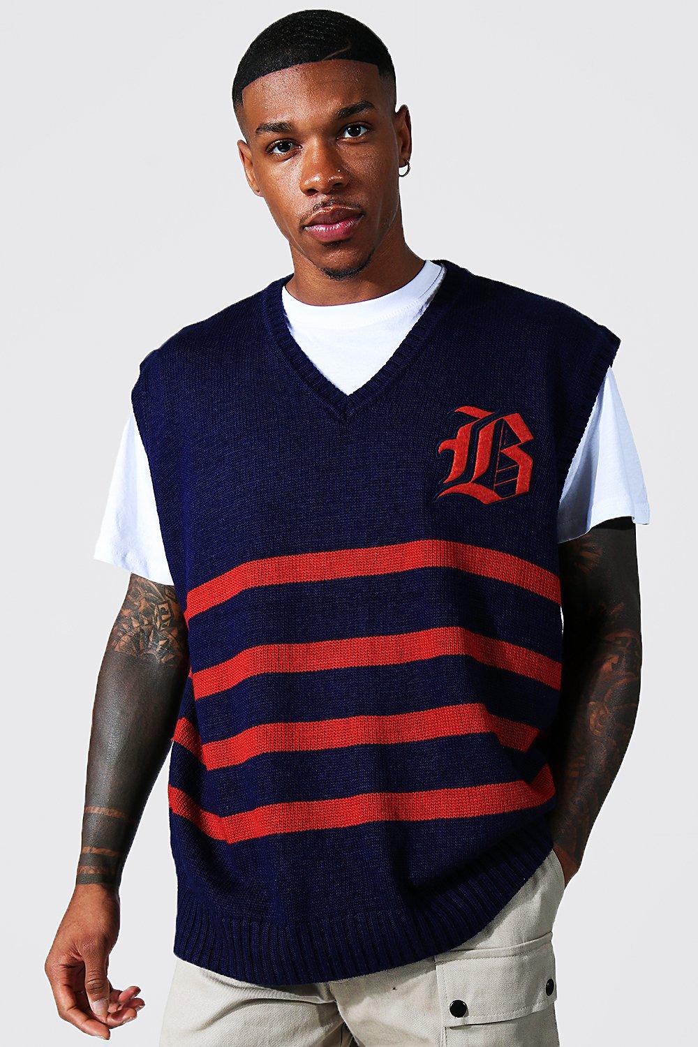 Men's Navy New York Yankees Jersey Muscle Sleeveless Pullover Hoodie