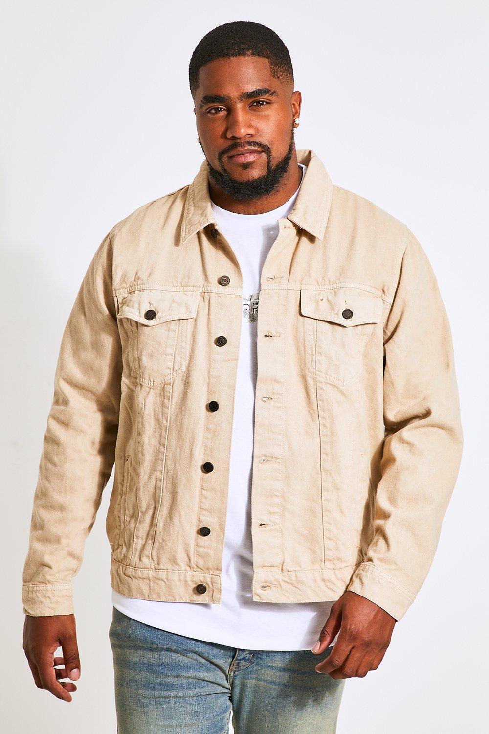 Mens plus size jean cheap jacket