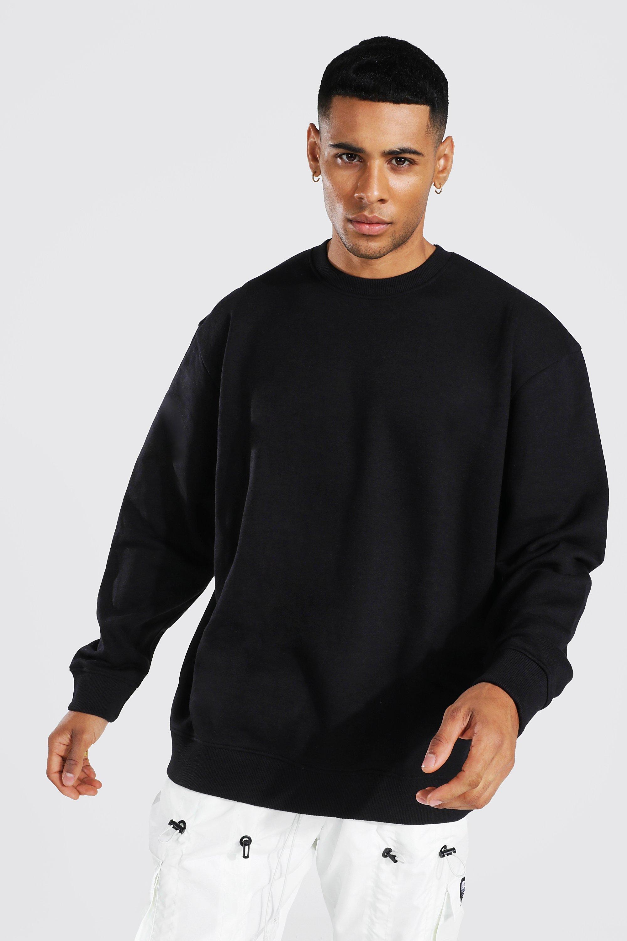 Oversized Crewneck Pullover / Black