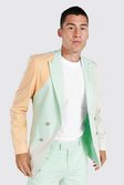 Multi Double Breasted Skinny Spliced Suit Jacket