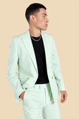 Sage Double Breasted Skinny Suit Jacket