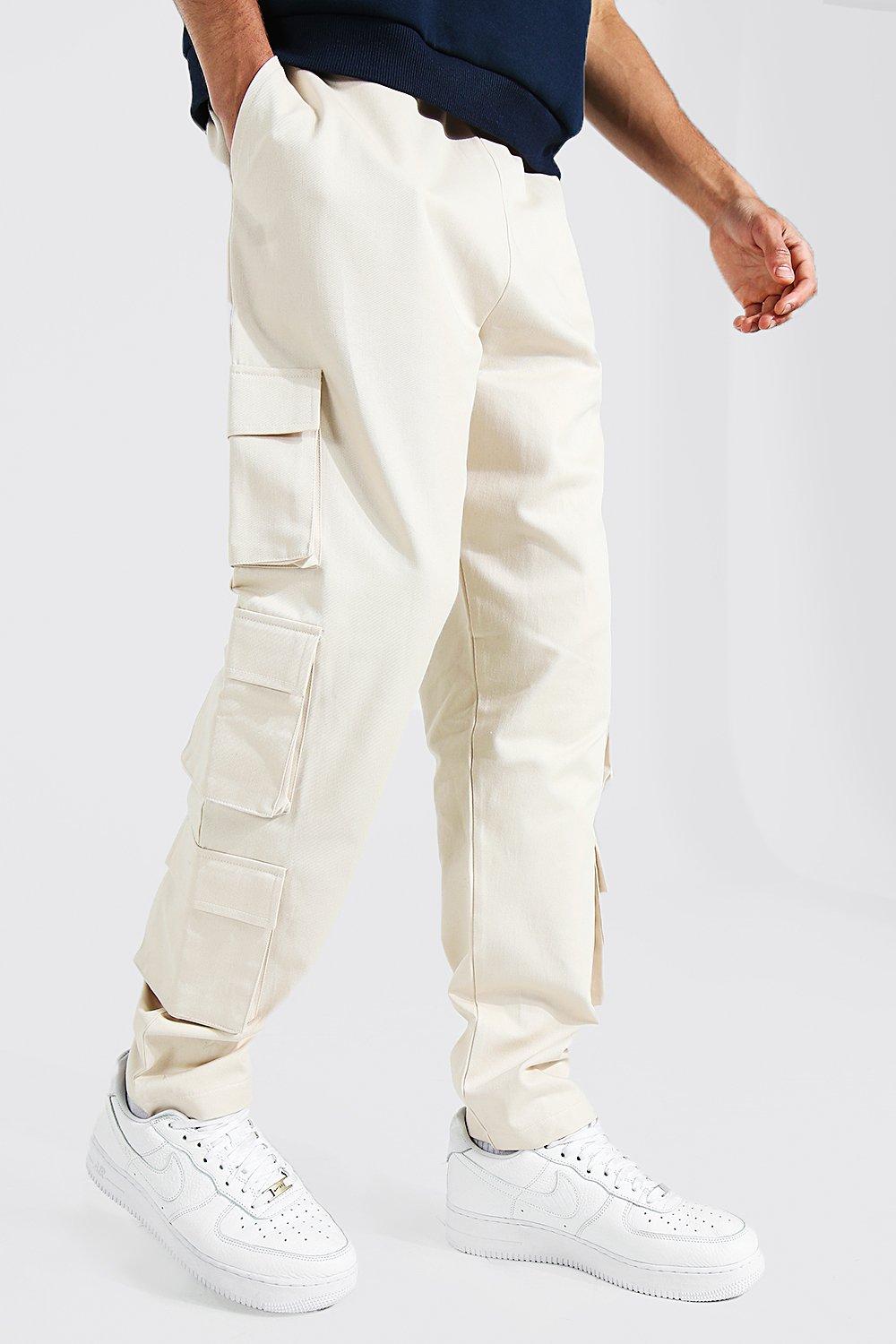 cargo pants for men white