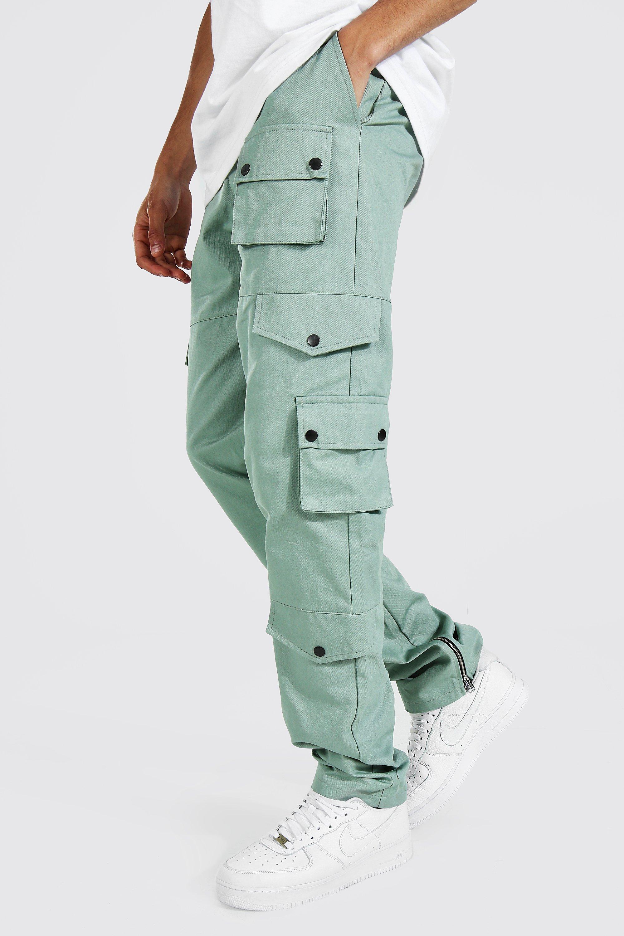 Tall Relaxed Fit Twill Cargo Pants, boohooMAN USA