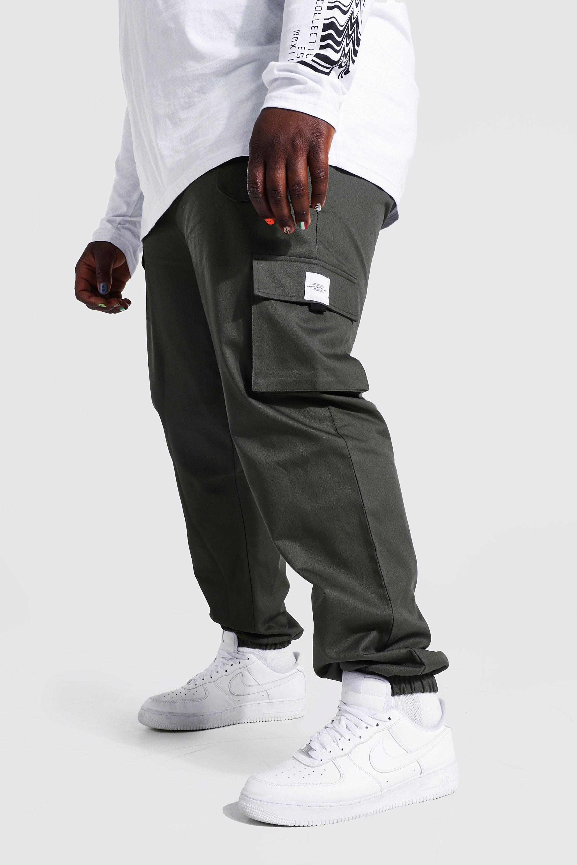 Crinkle Shell Straight Leg Cargo Pants