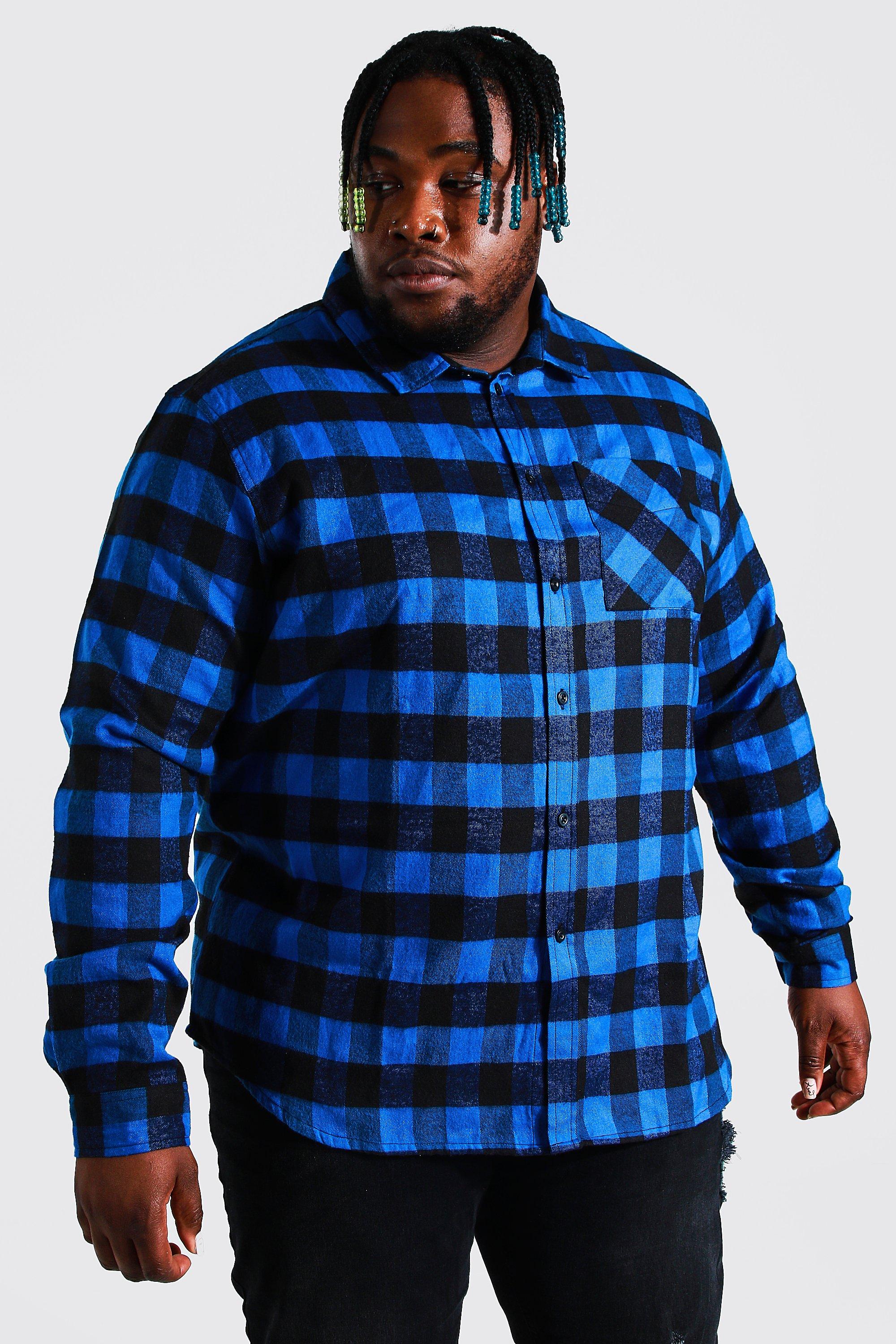 Plus Long Sleeve Buffalo Check Shirt