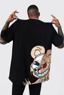 Oversized Ofcl Man Teddy Graphic T-shirt black