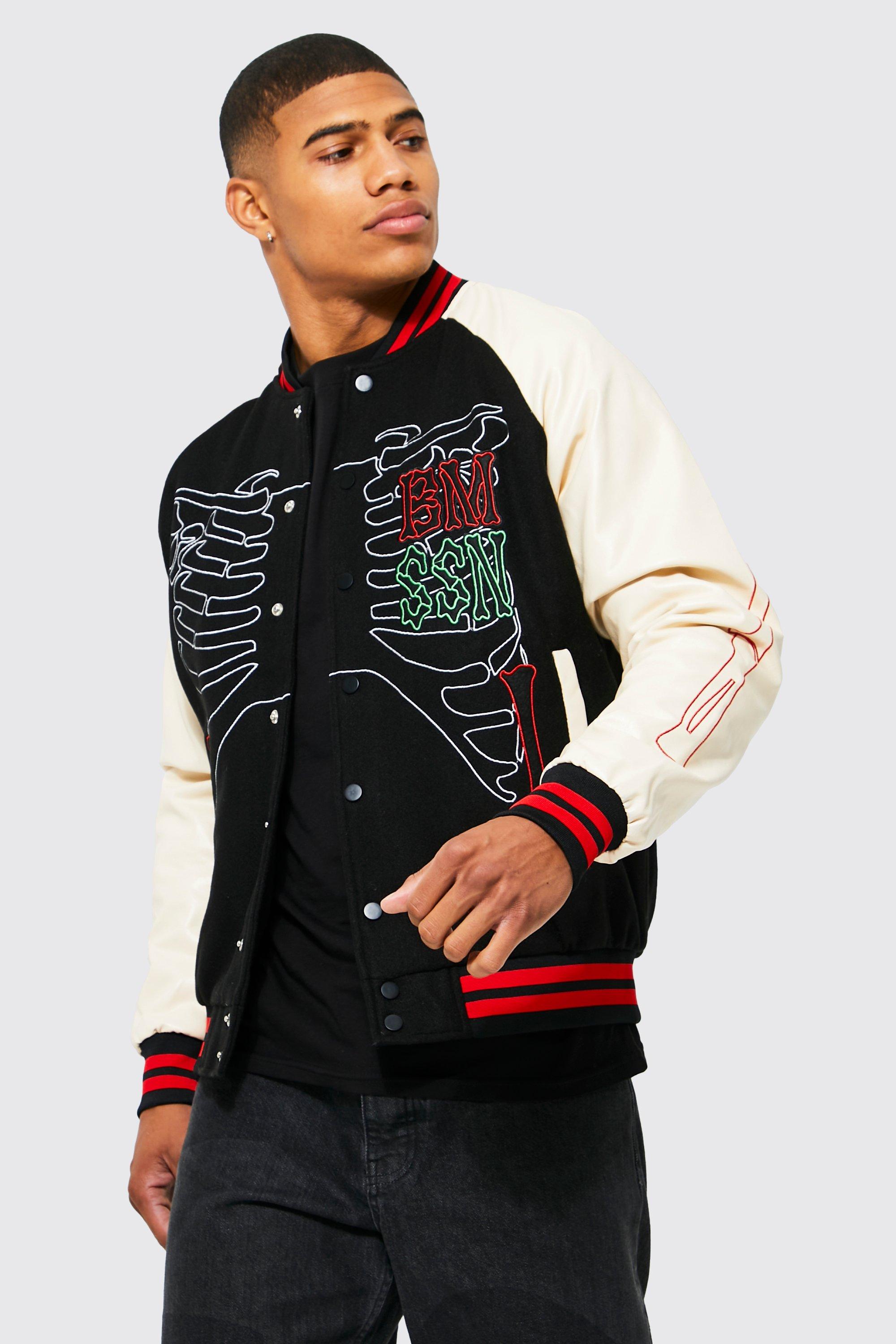 Bm Varsity Jacket | boohooMAN USA