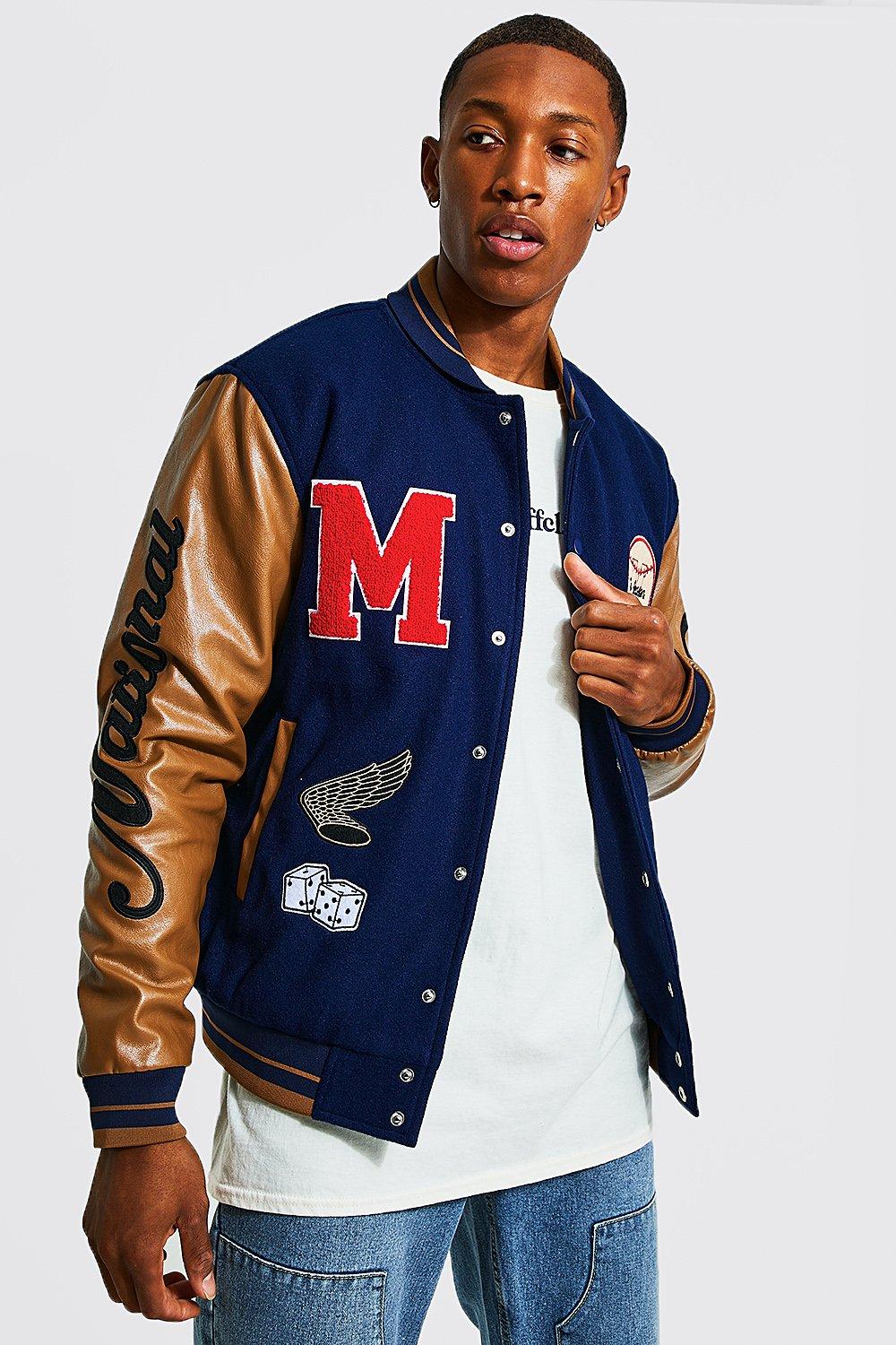 Bm Varsity Jacket | boohooMAN USA