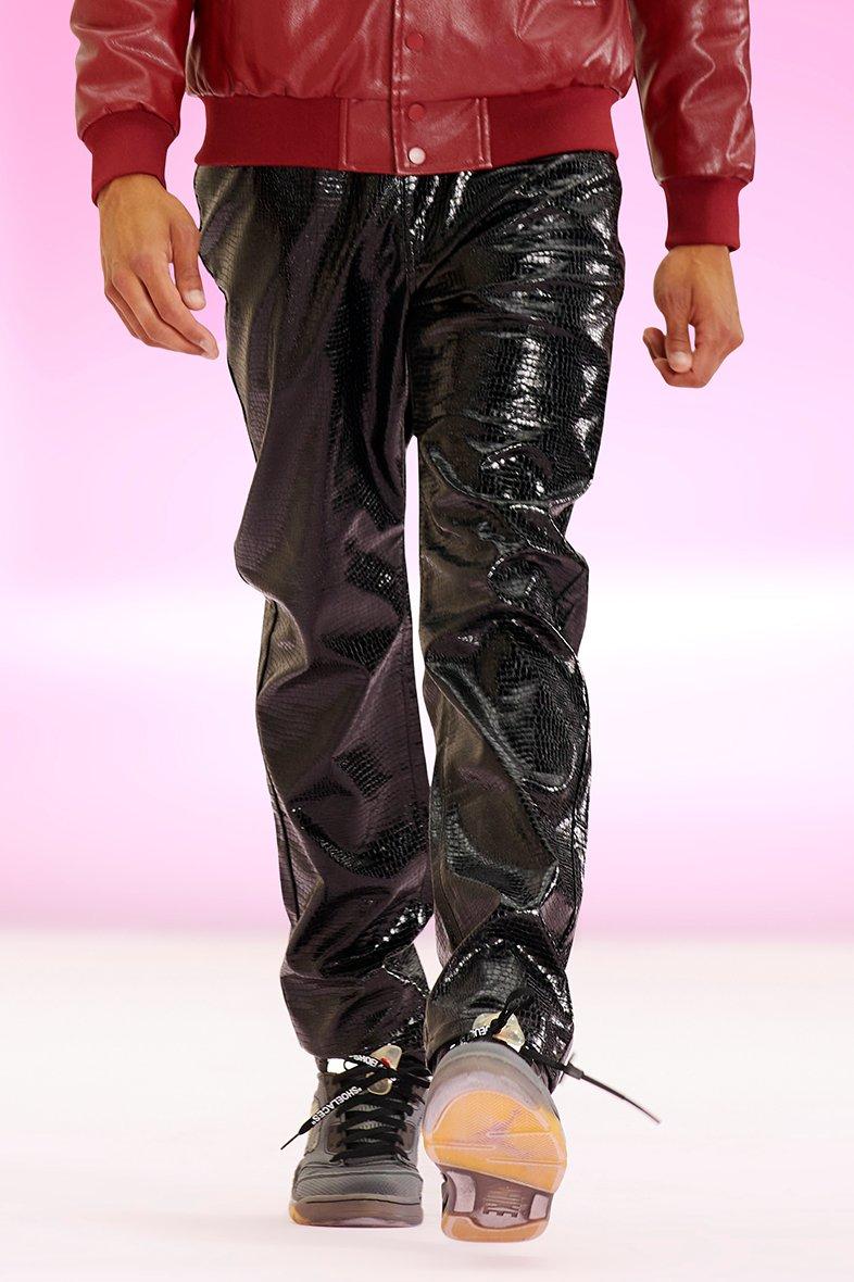 mens pu pants