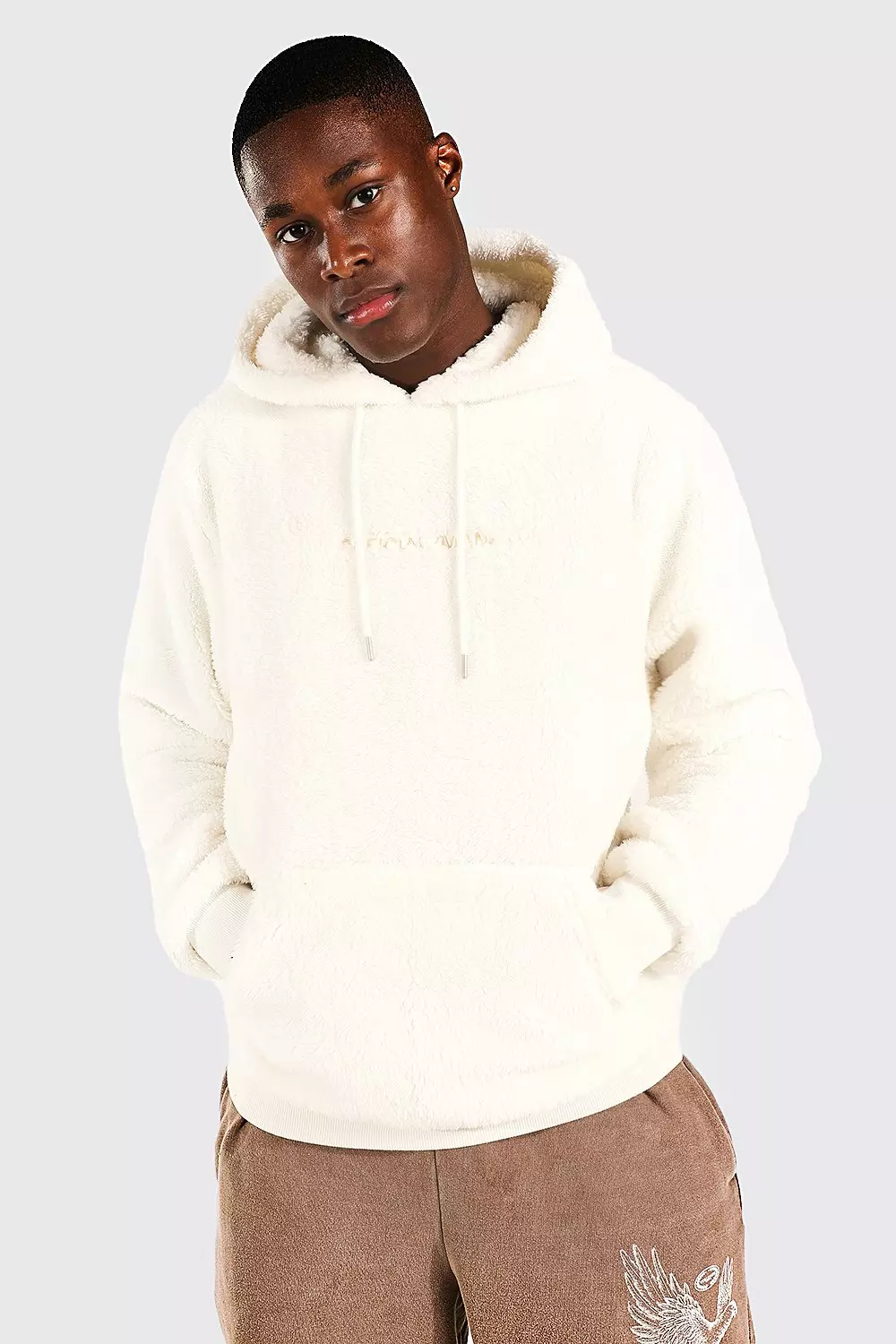 Official Man Borg Over The Head Hoodie boohooMAN