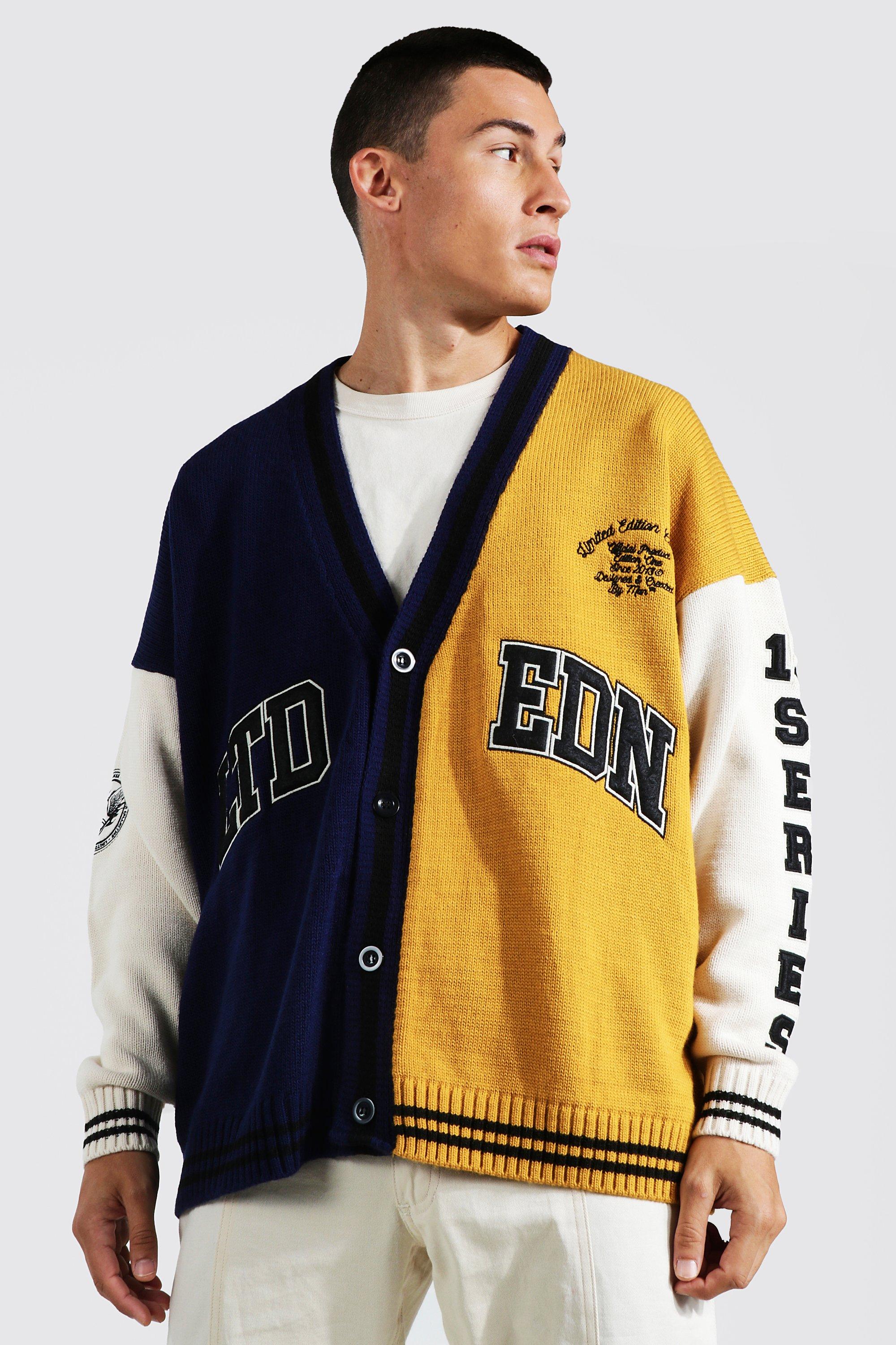 boohooMAN Oversized Vintage Varsity Jersey Short - Black - Size S