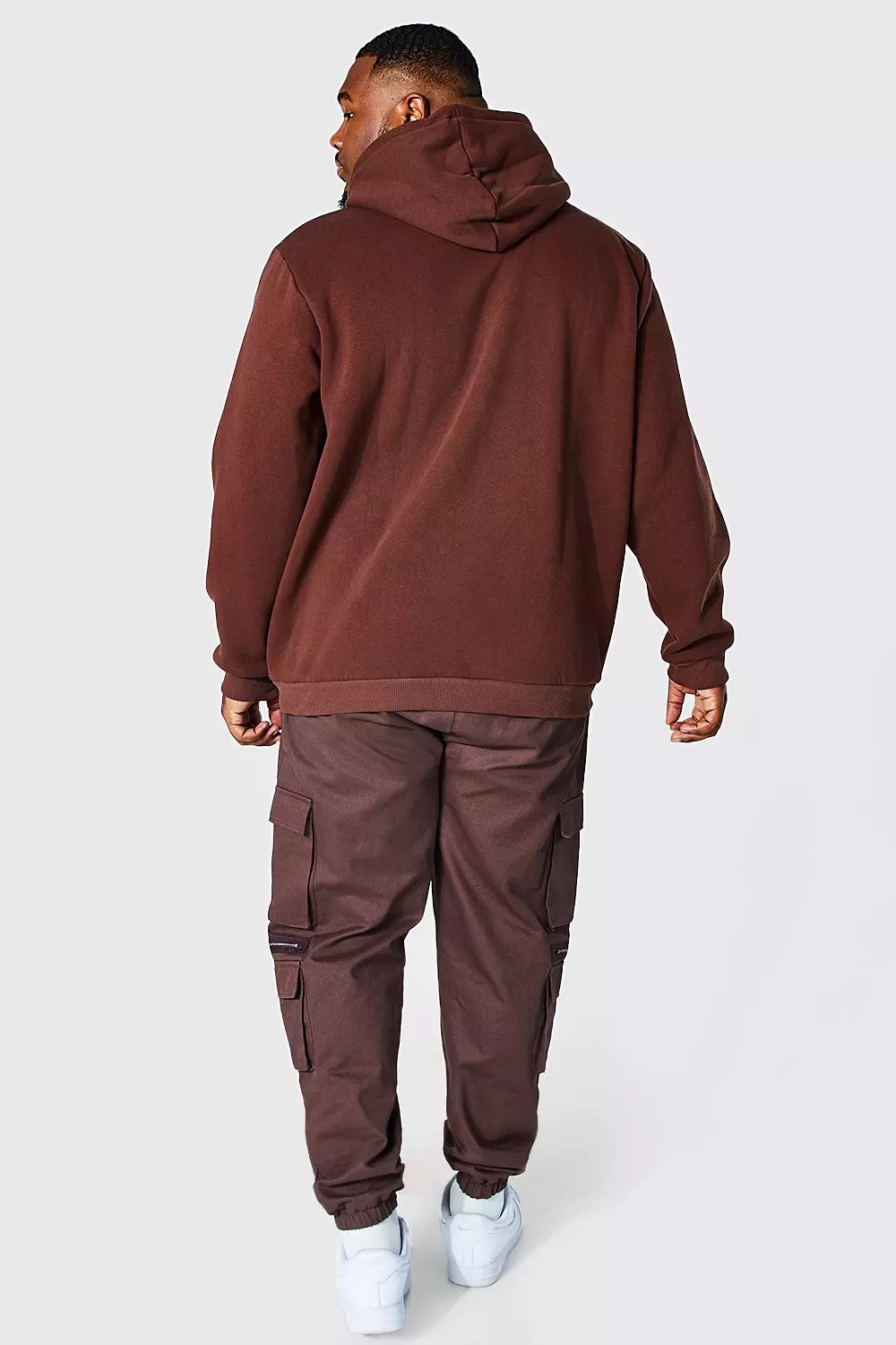 Chocolate Plus Size Graffiti Drip Face Hoodie alternative image