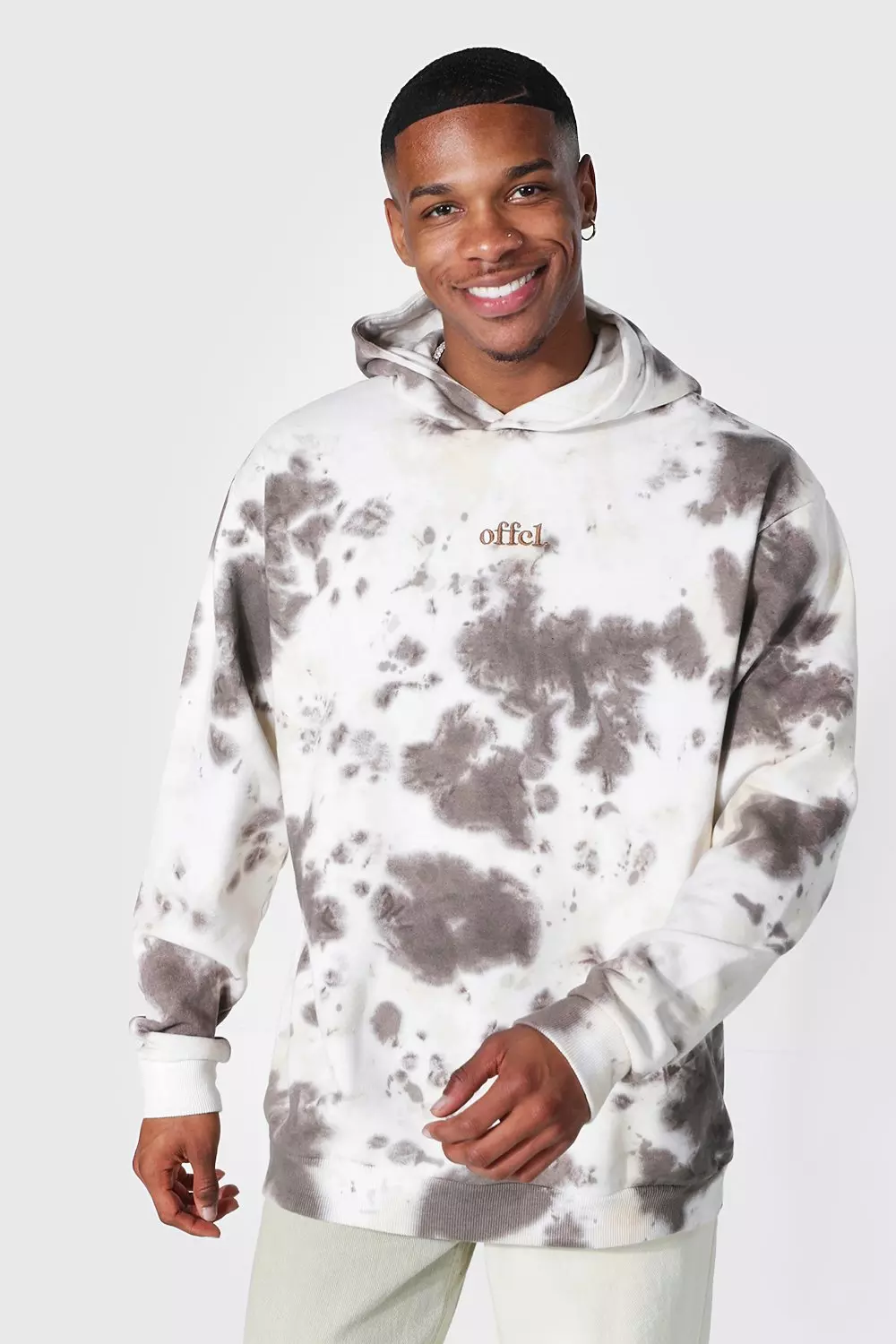 Oversized Offcl Tie Dye Hoodie boohooMAN