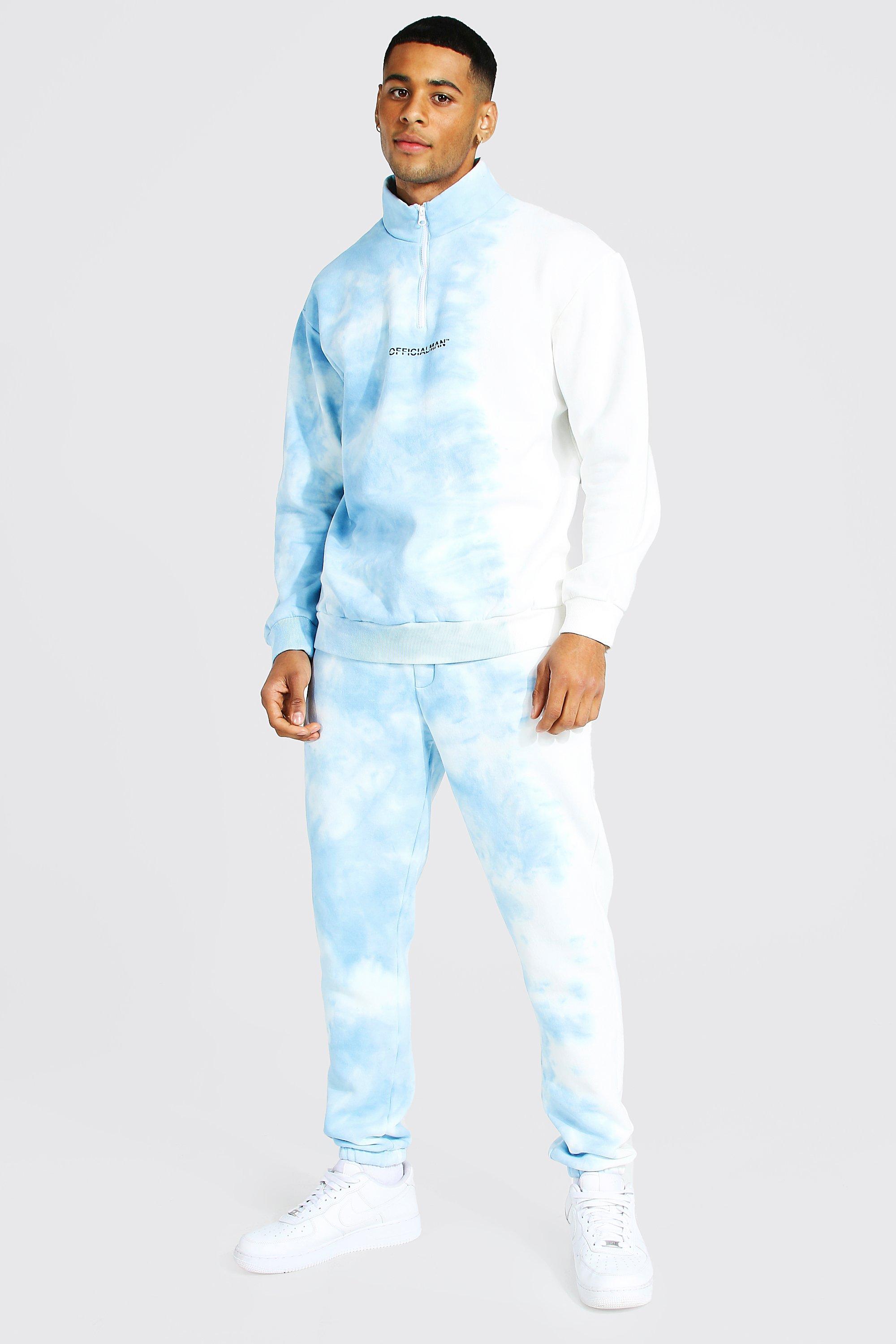 Oversized Back Print Tie Dye Sweat Tracksuit