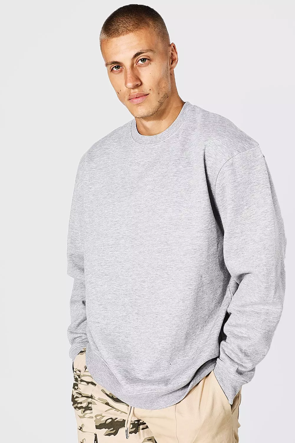 Oversized Crew Neck Sweatshirt boohooMAN IE