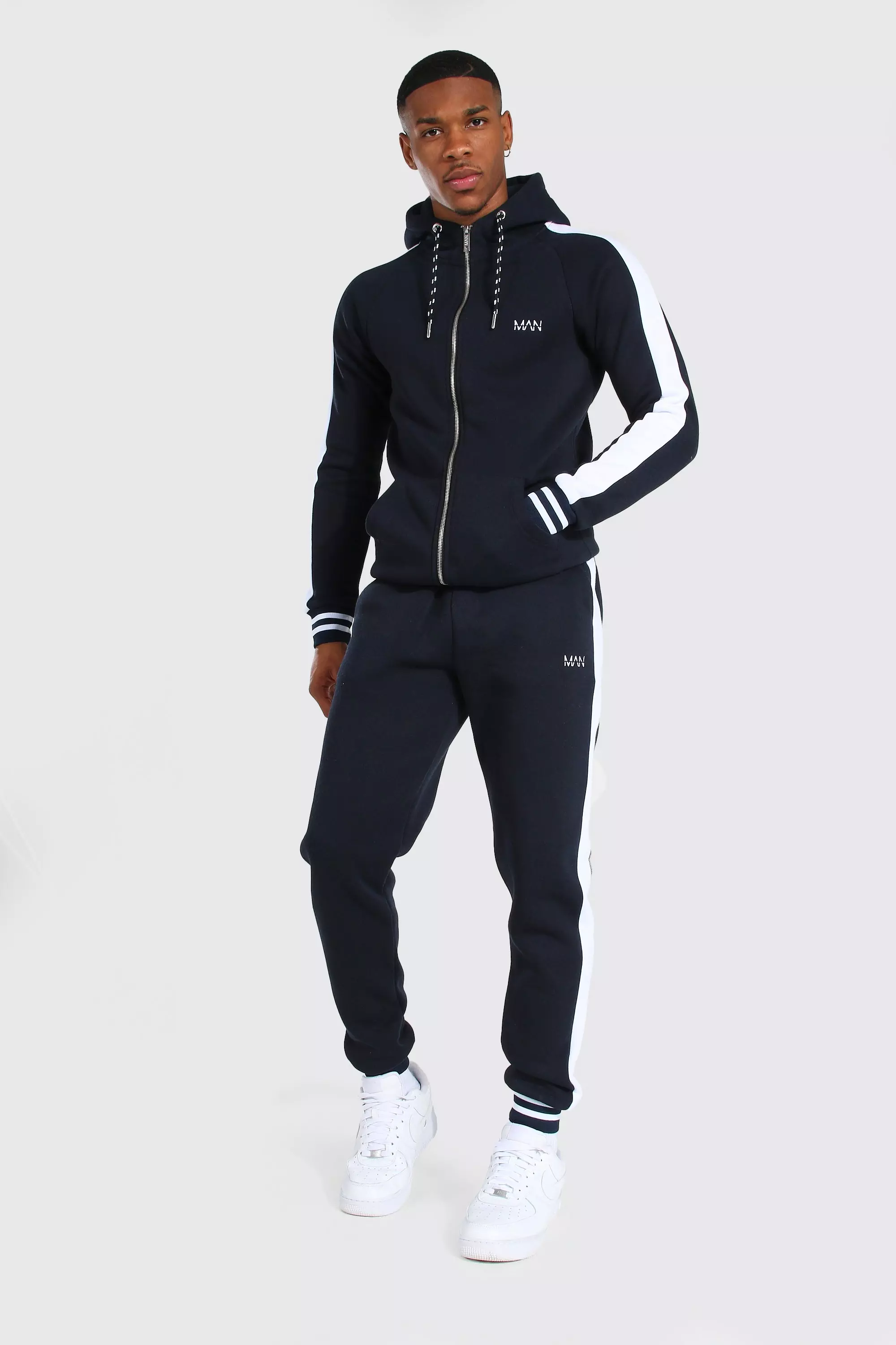 Muscle fit tracksuit sale