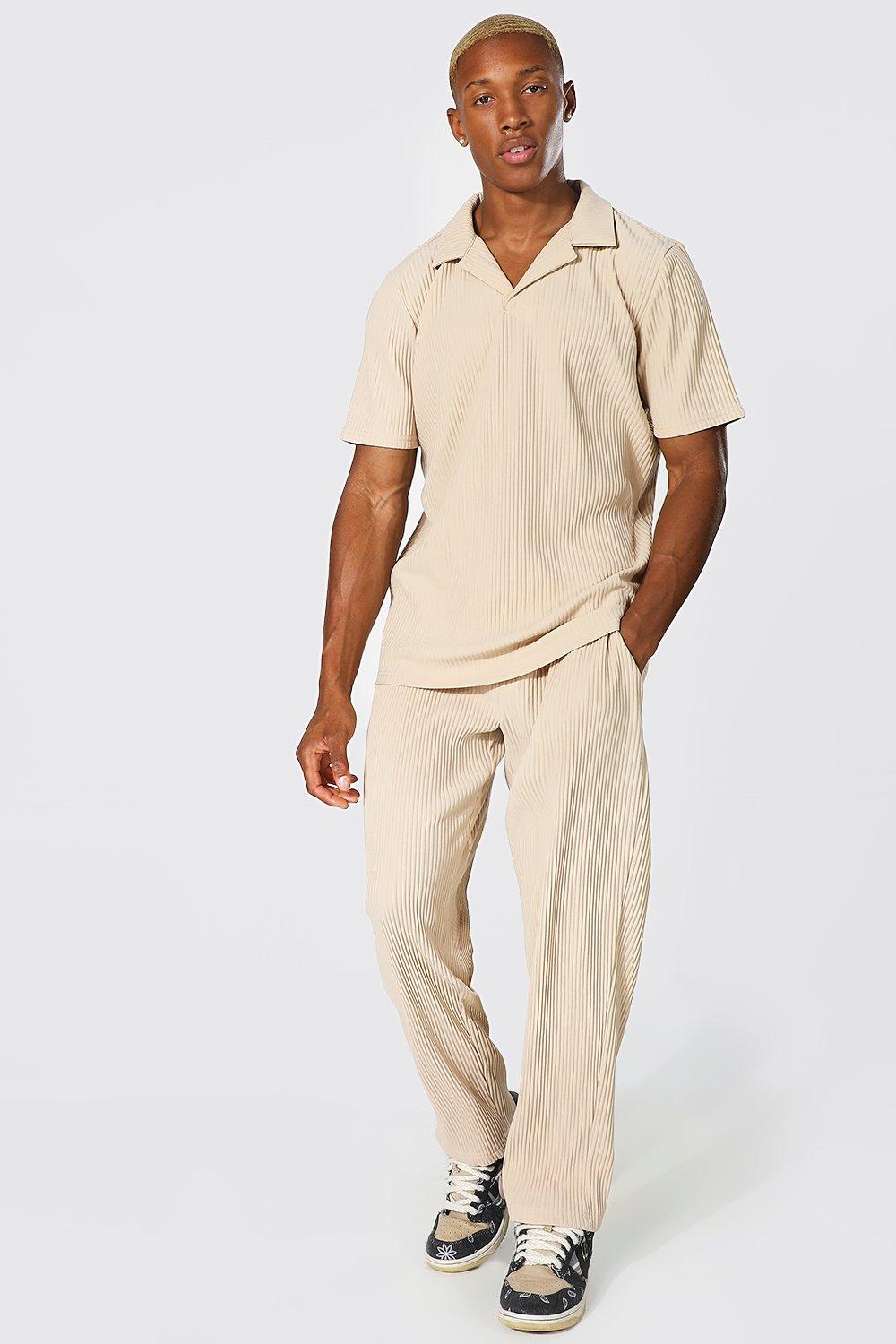 Heavyweight Ribbed Velour Polo & Jogger Set