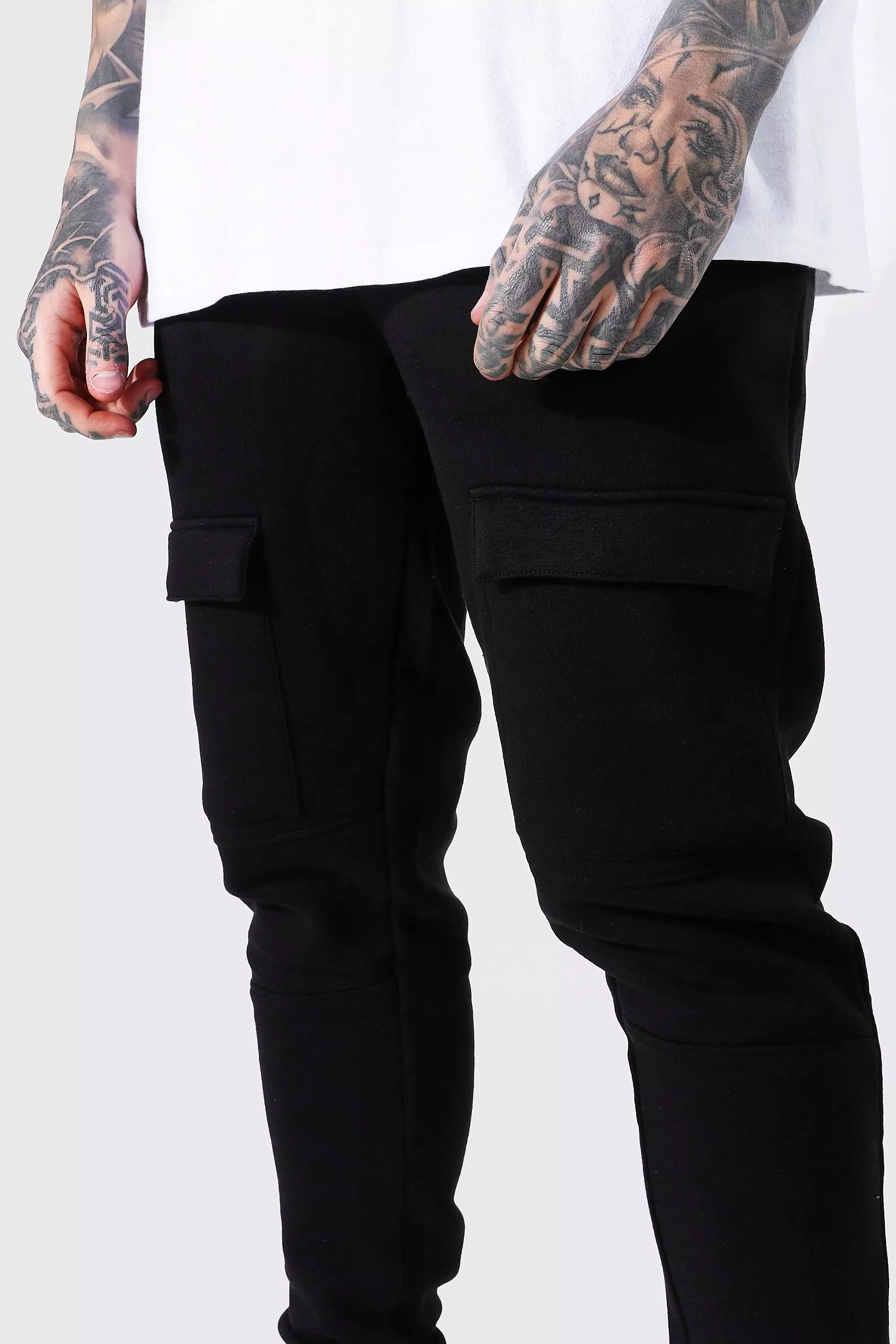 Slim Front Pocket Panelled Cargo Jogger boohooMAN