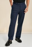 Navy Jersey Pinstripe Suit Trousers