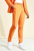 Orange Skinny Suit Pants