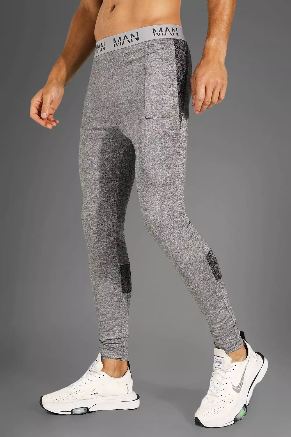 Tall Man Active Gym Compression Leggings boohooMAN