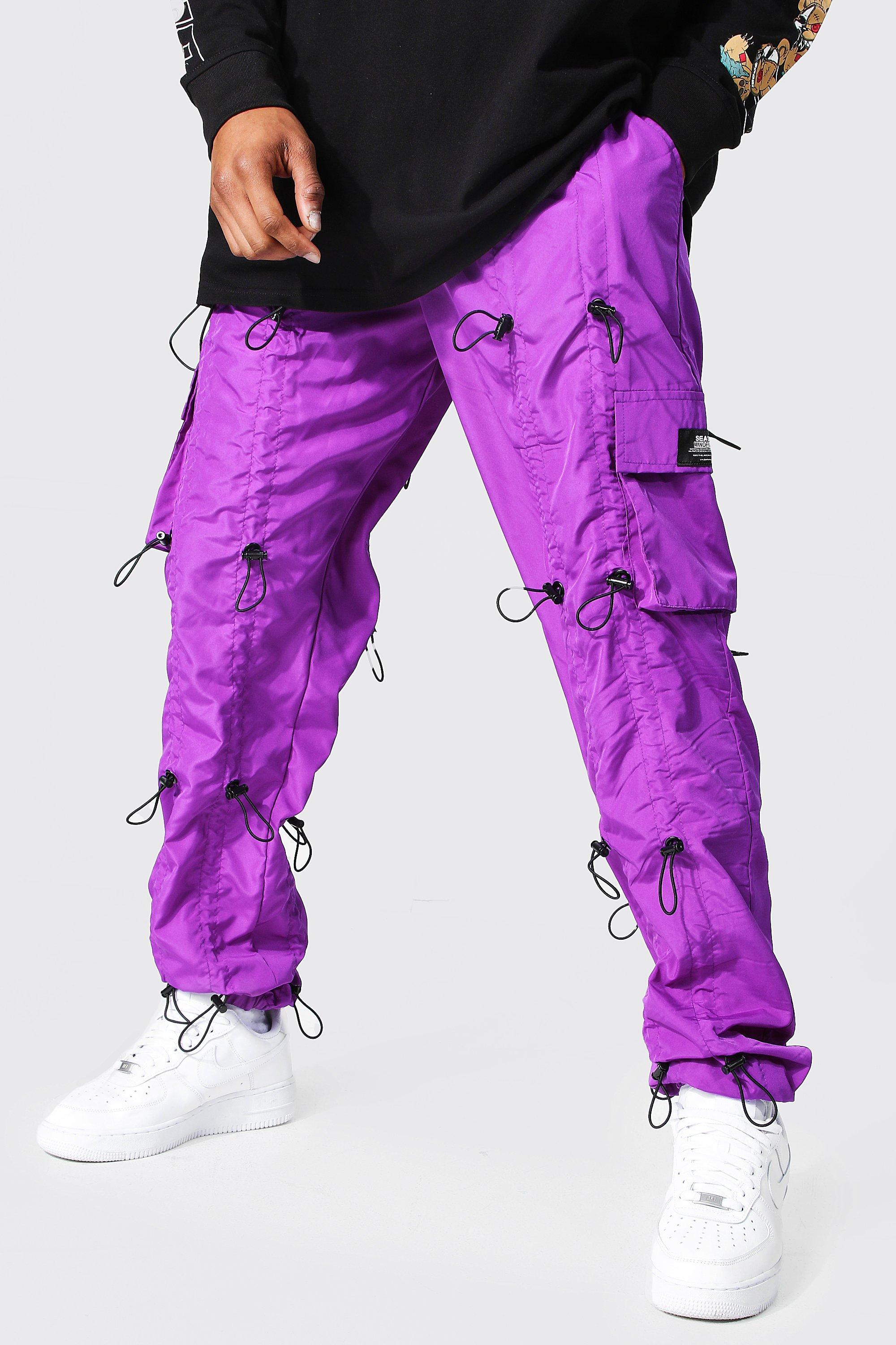 Zara - Tie-Dye Cargo Pants - Violet - Men