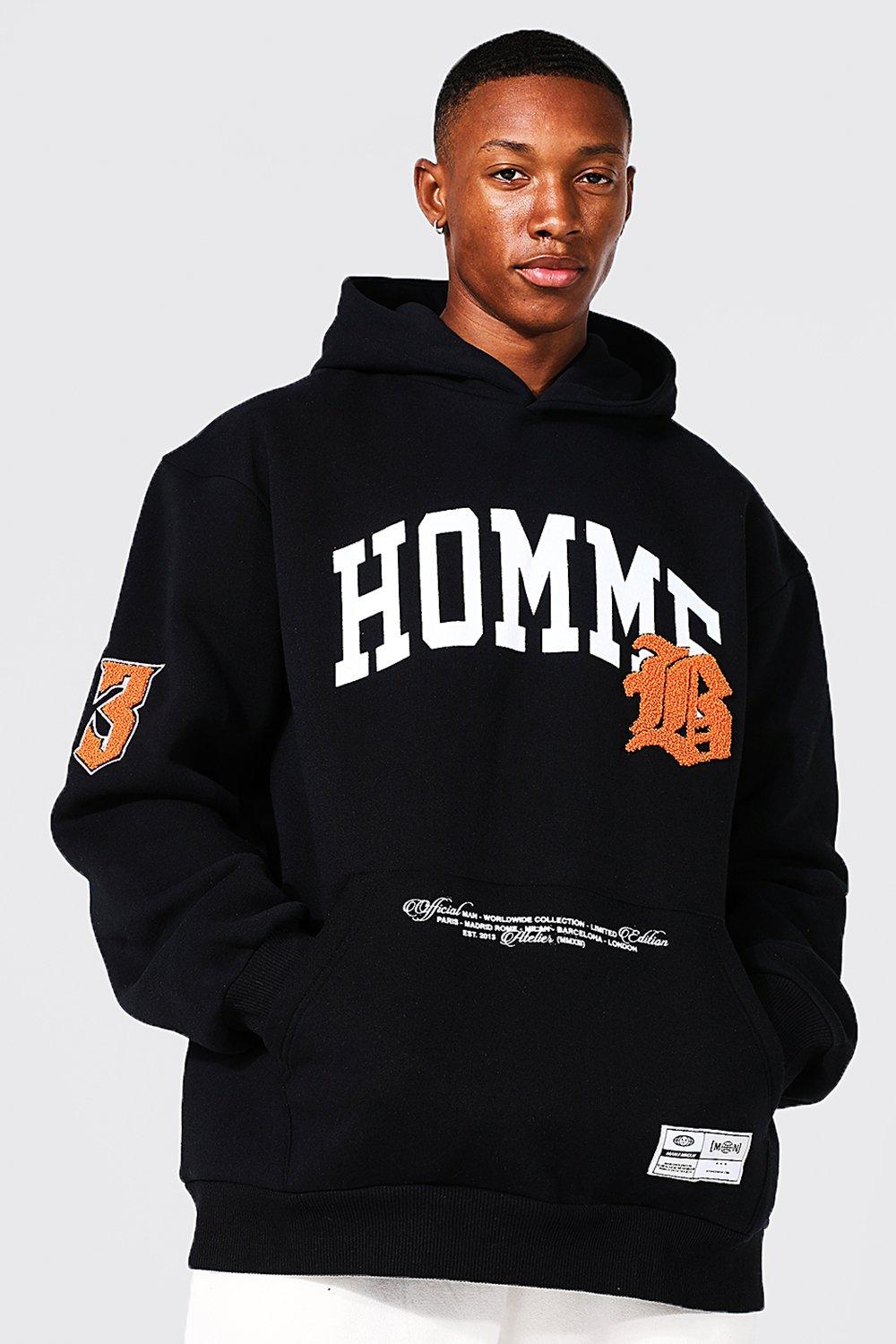 Sudadera Oversize Con Capucha Y Estampado Pour Homme BoohooMAN de hombre de  color Neutro