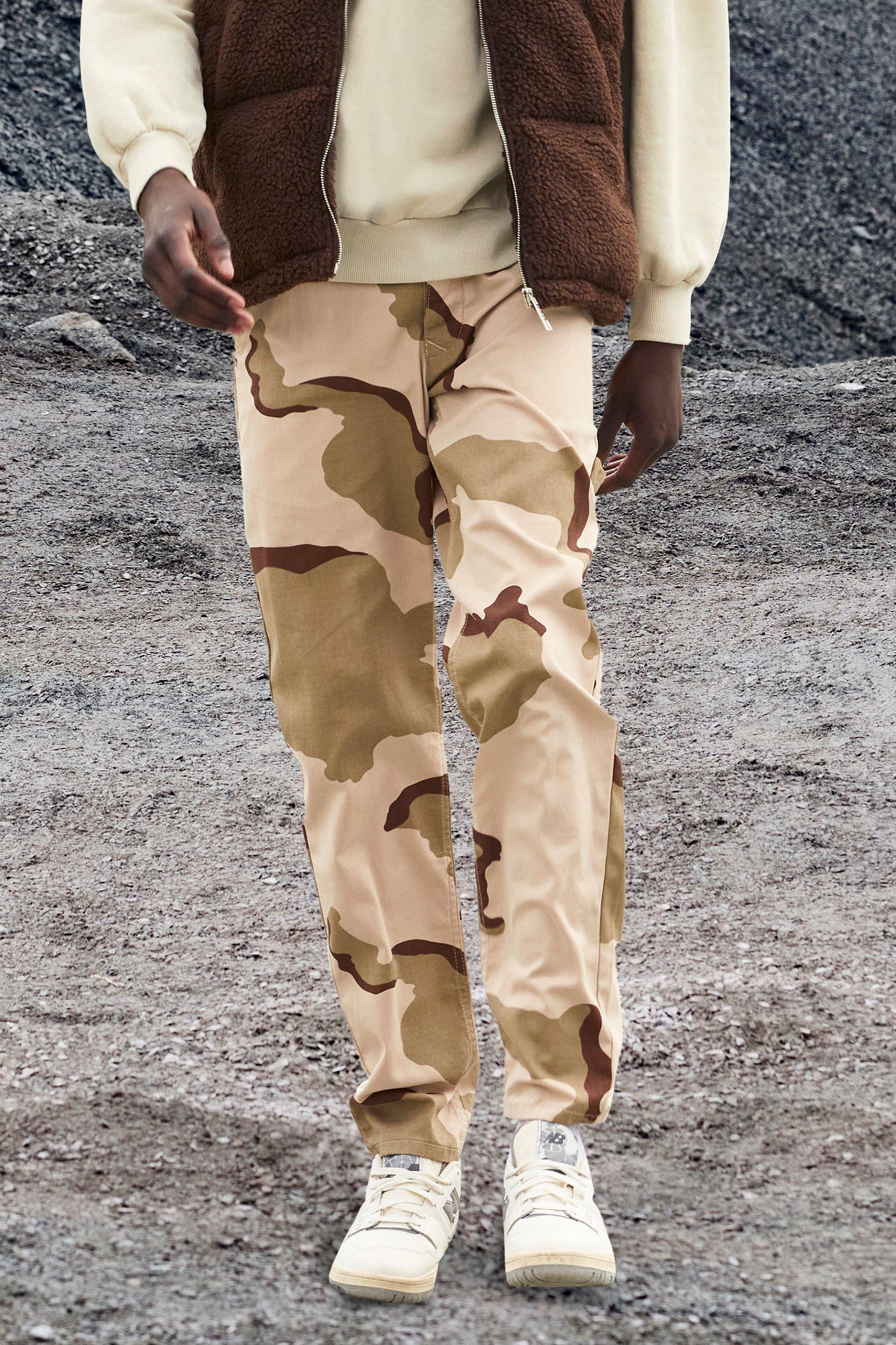 Straight Leg Camo Ripstop Carpenter Pants