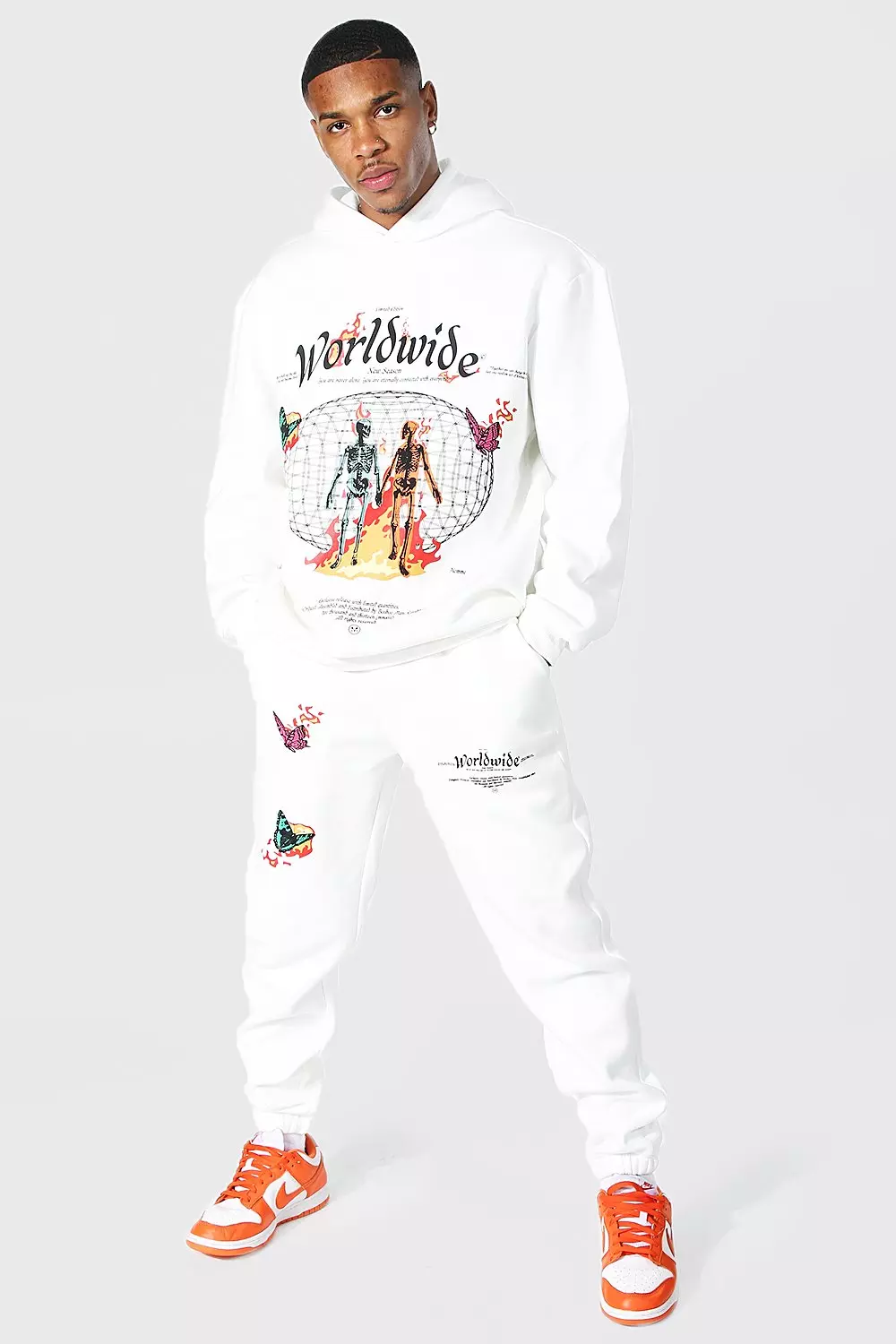 Boohooman white tracksuit shop