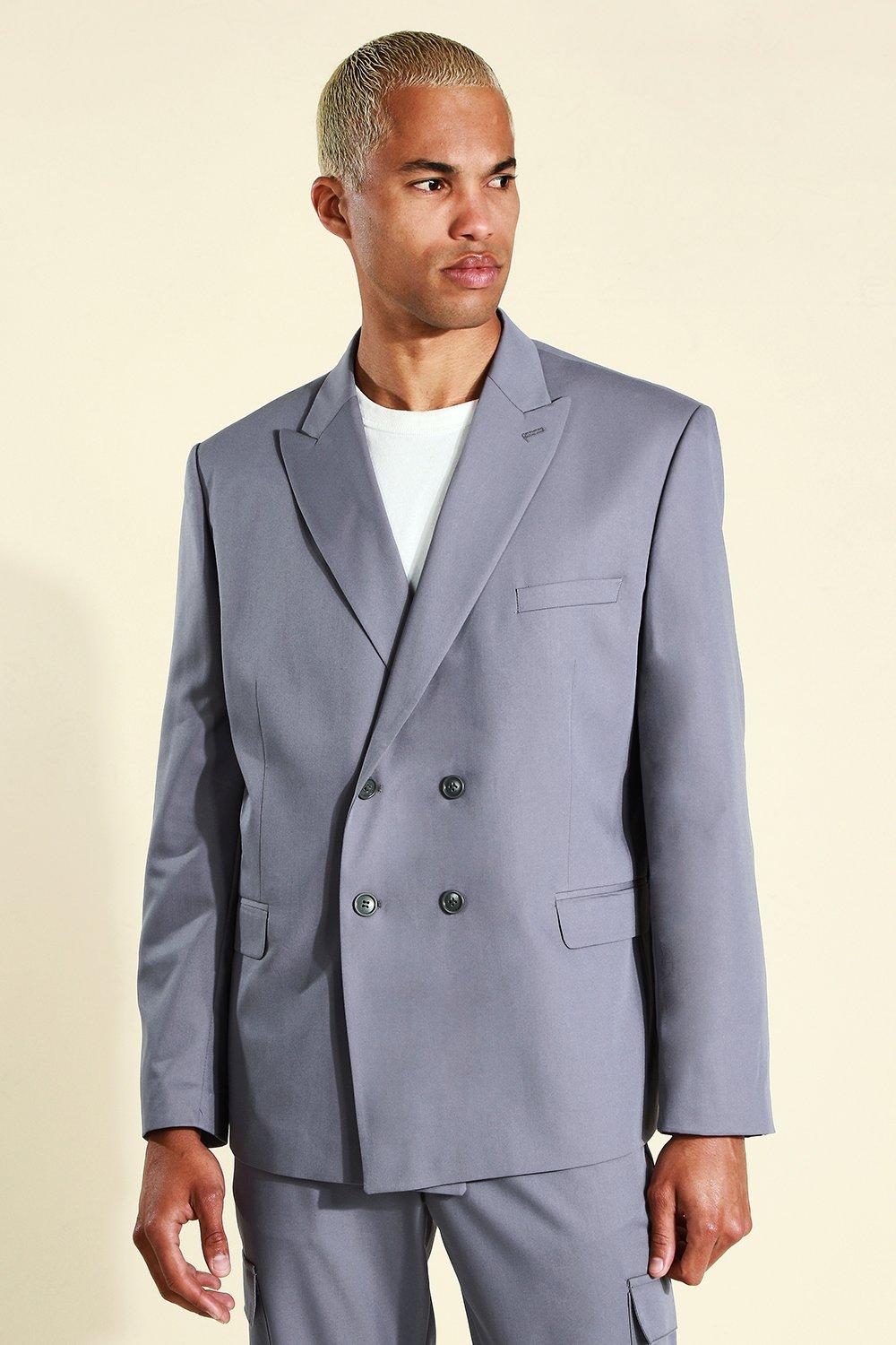 Oversized Double Breasted Suit Jacket boohooMAN