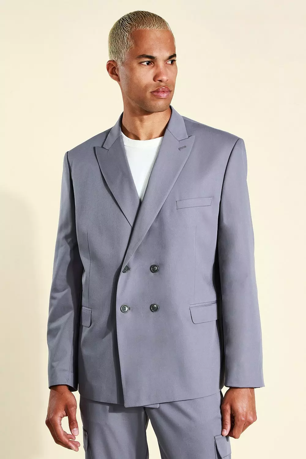 Oversized Double Breasted Suit Jacket