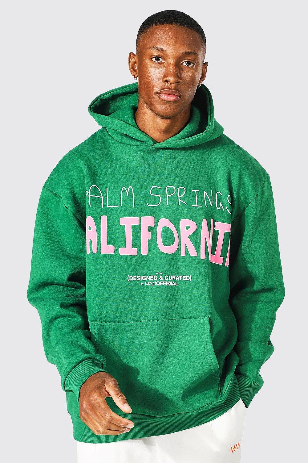 Oversized Los Angeles Printed Hoodie | boohooMAN USA