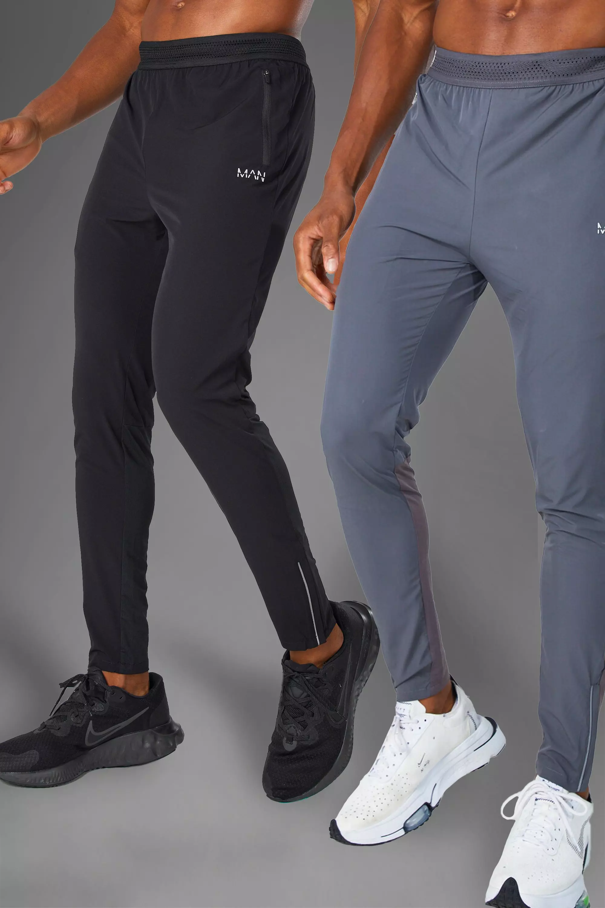 Man Active Gym 2 Pack Lightweight Sweatpants Black