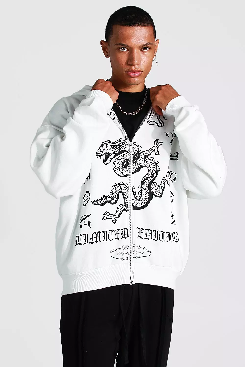 Dragon zipper hoodie sale