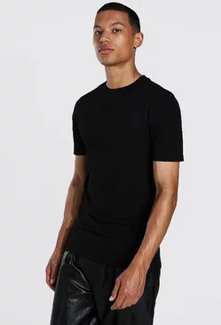 Black Tall Man Muscle Fit T-shirt