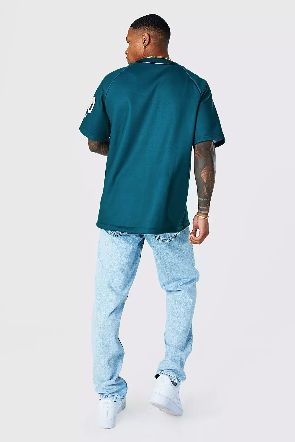 Green Oversized Official Man Jersey Baseball Shirt alternative image