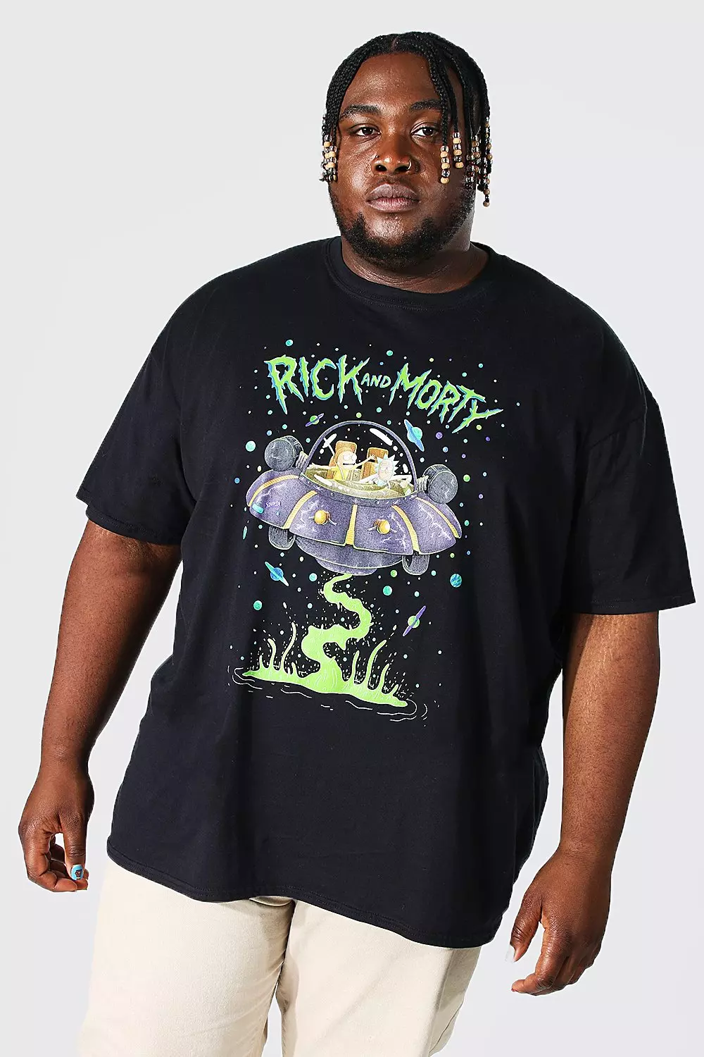 Plus Rick And Morty License T shirt boohooMAN AU