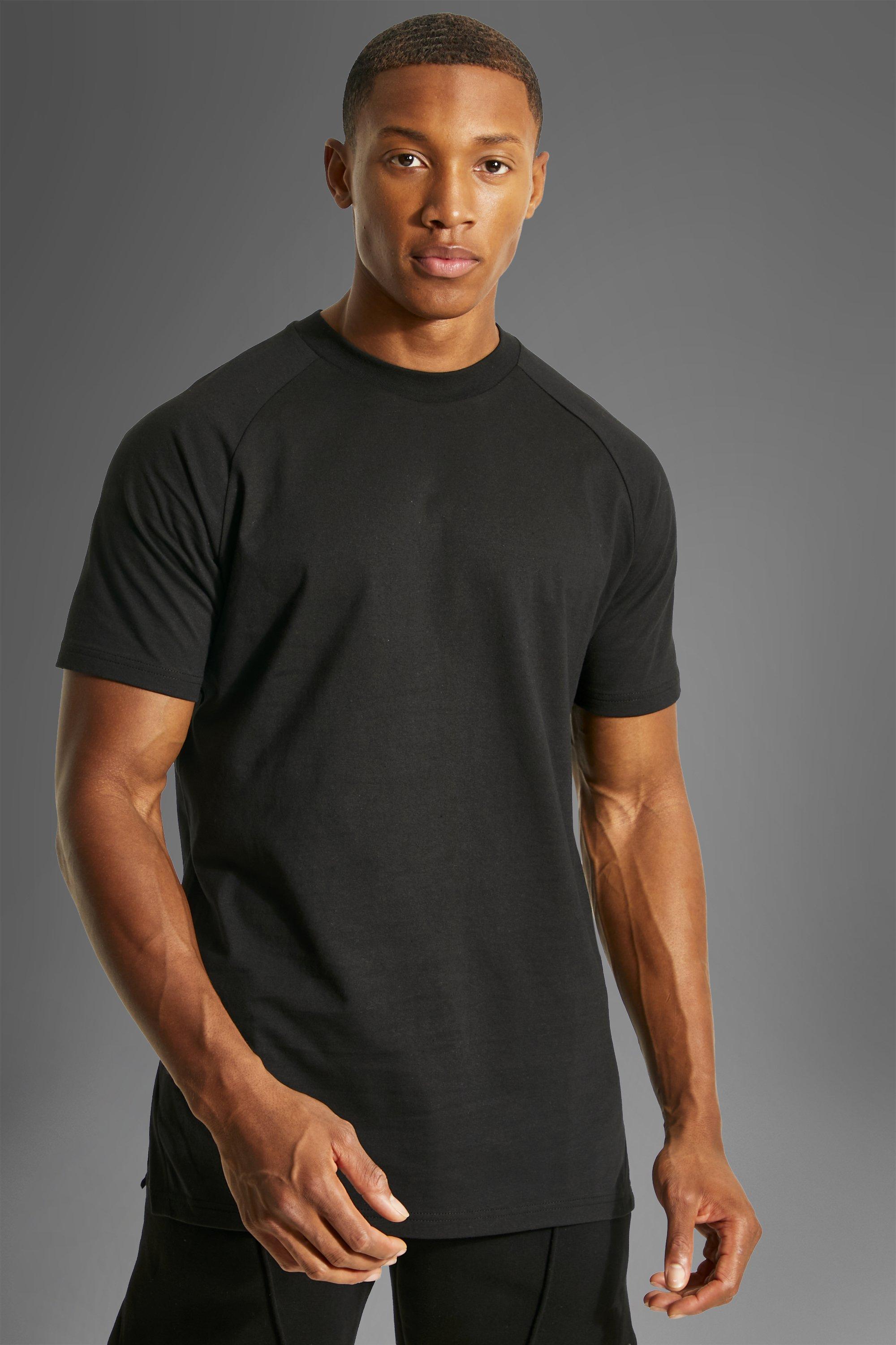 boohooMAN Men's Active Gym Raglan T-Shirt