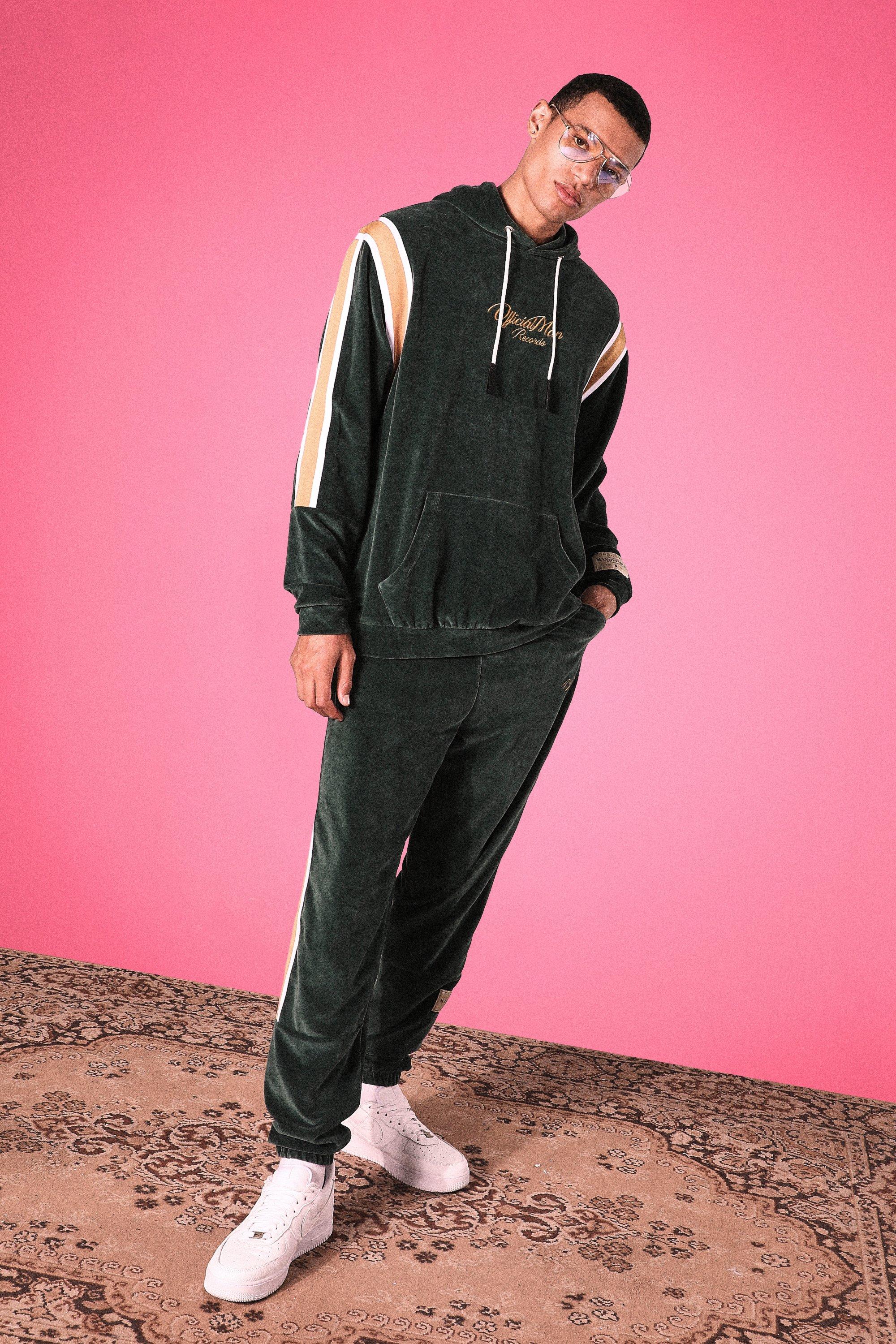 Boohooman 2024 velour tracksuit