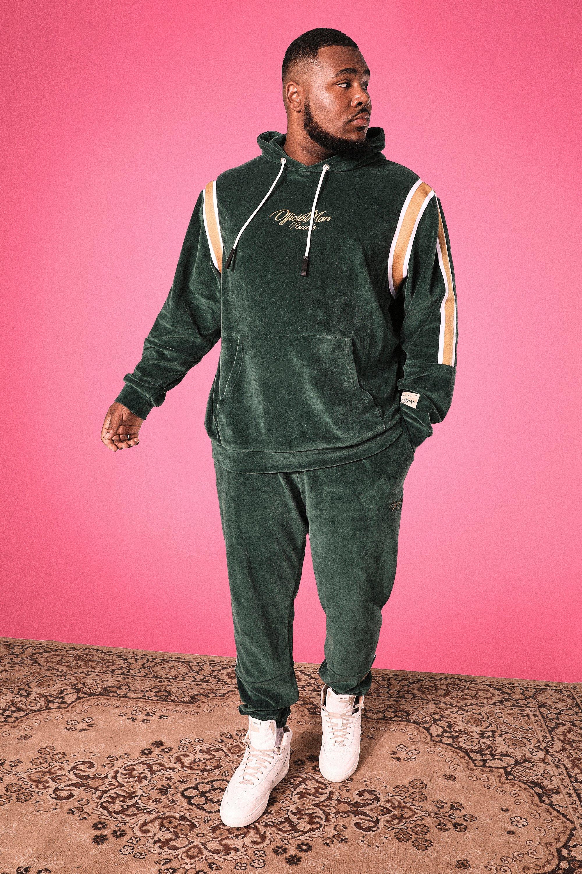 Boohooman store velour tracksuit