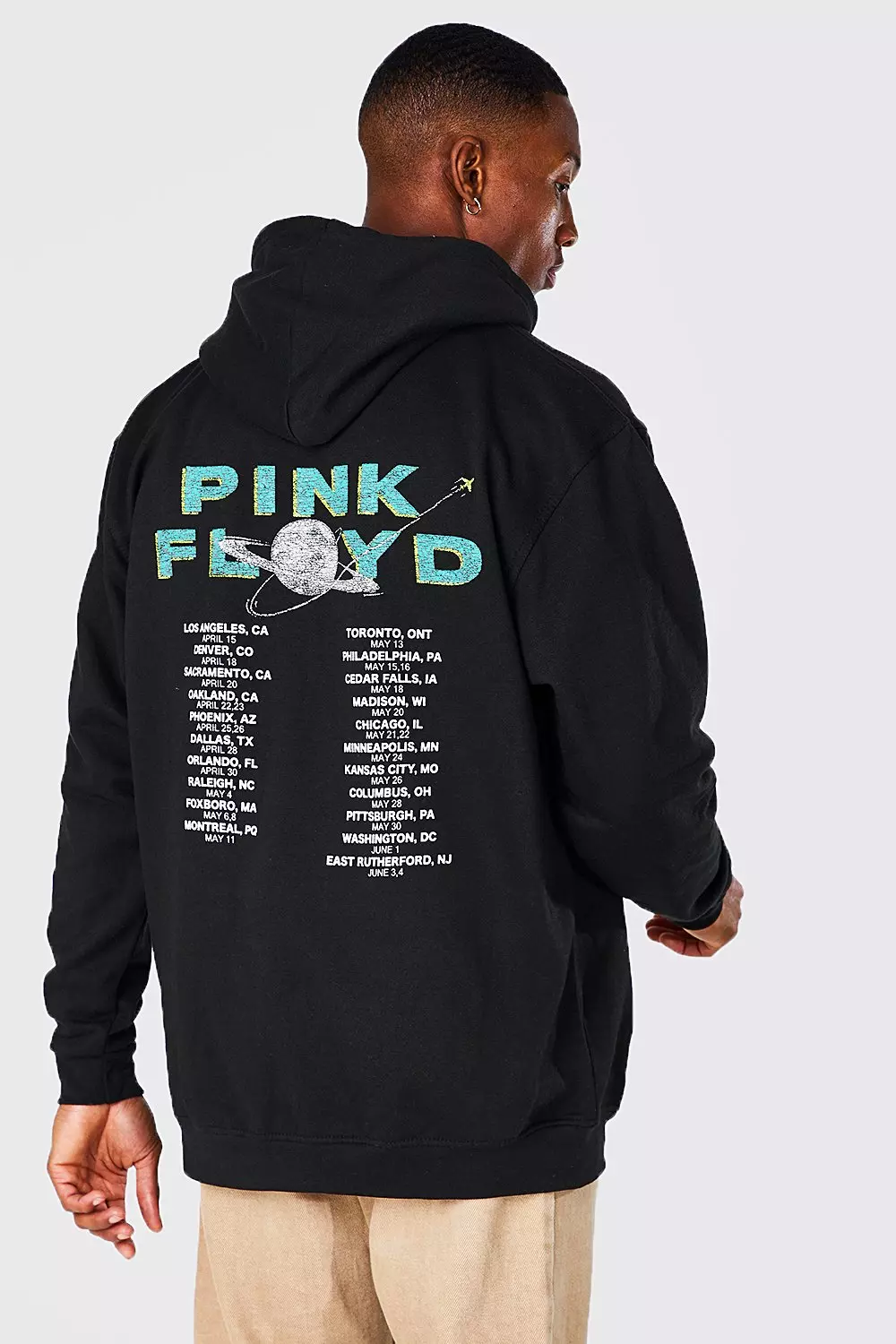 Oversized Pink Floyd License Hoodie boohooMAN