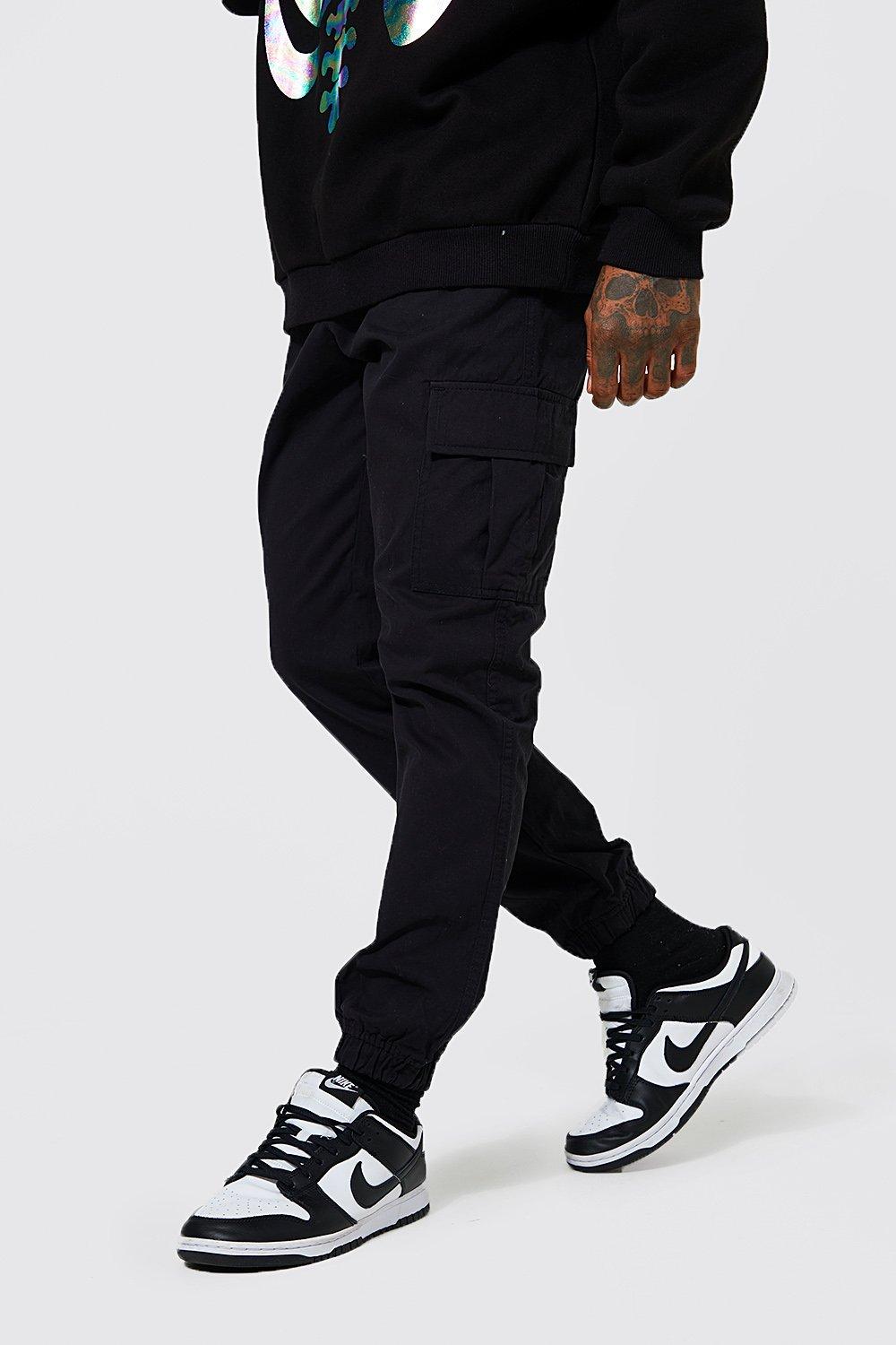 Shape Black Elasticated Waist Cargo Pants