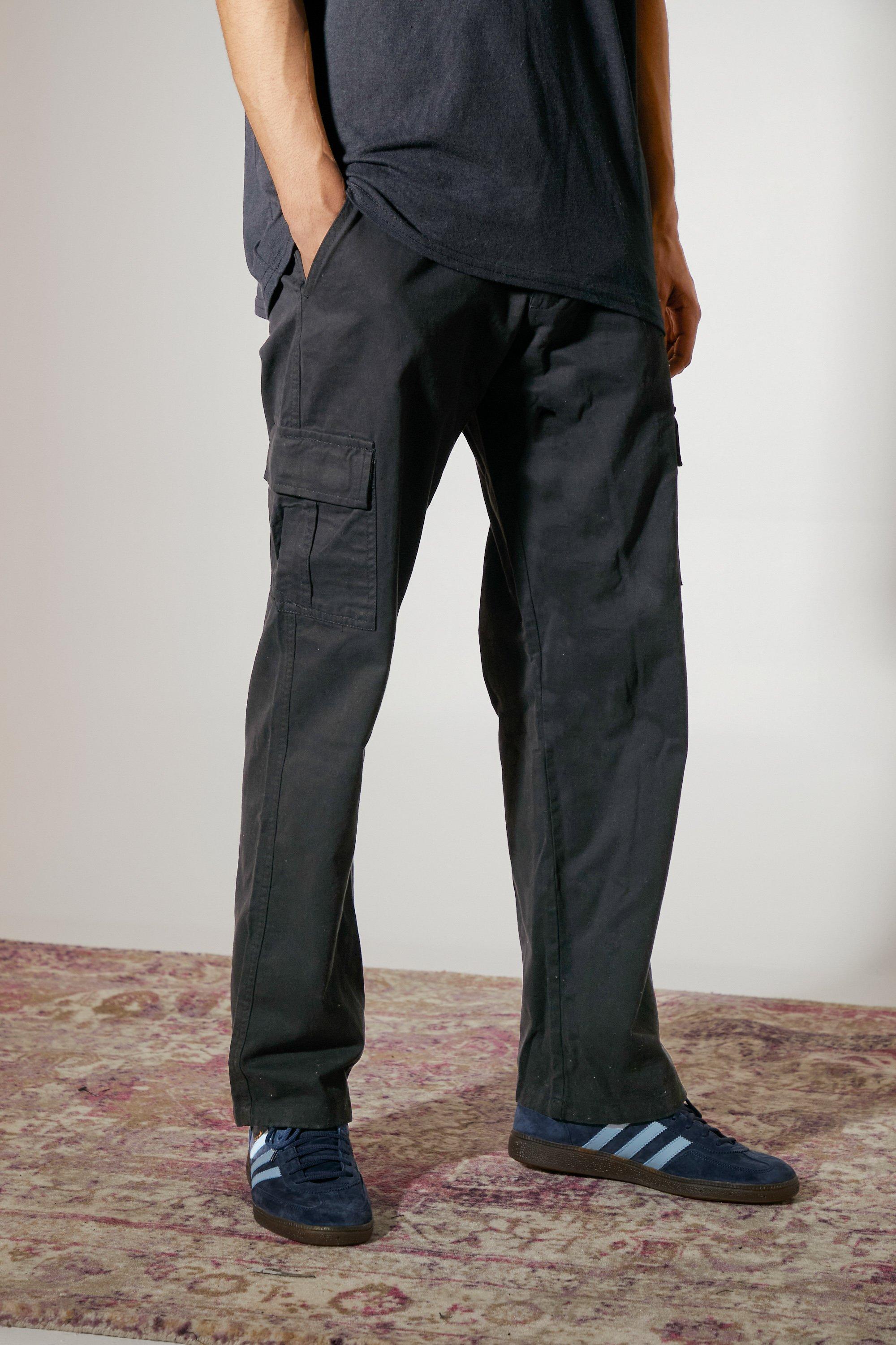 Fixed Waist Relaxed Cargo Pants