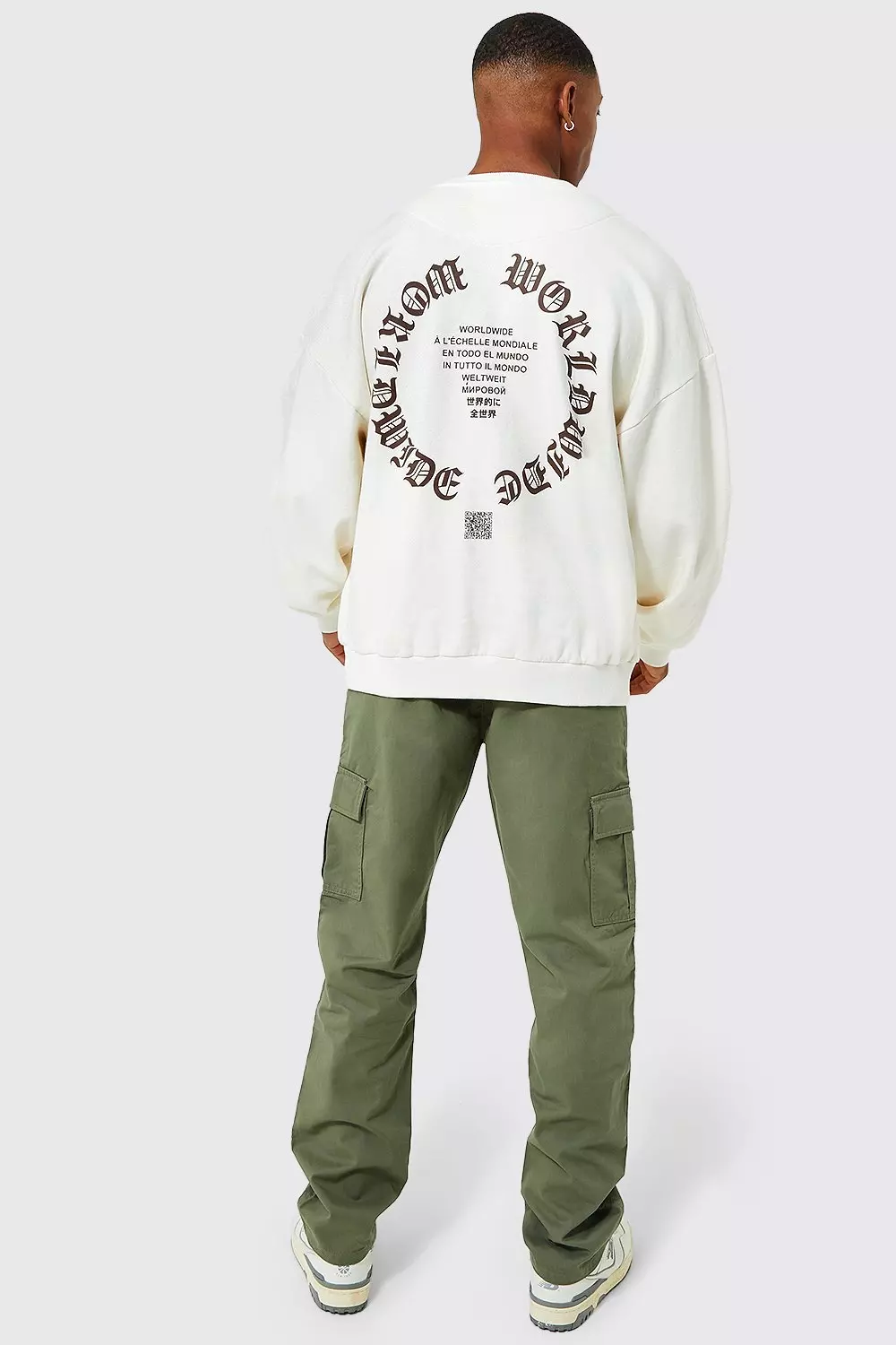 Fixed Waist Straight Leg Twill Cargo Pants | boohooMAN USA