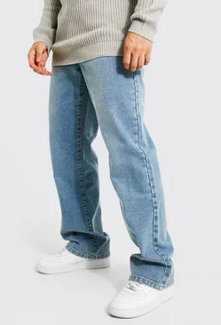 Blue Relaxed Fit Rigid Flared Jeans